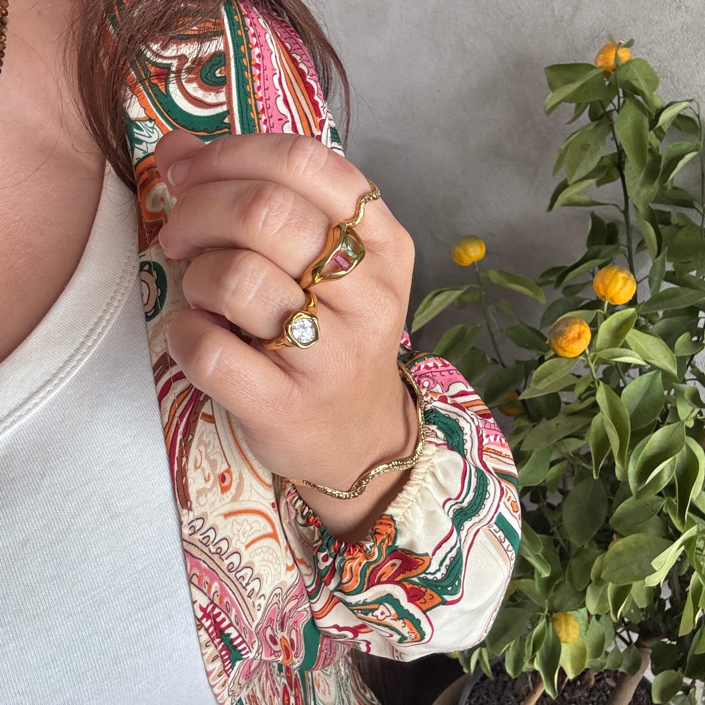 Wolff Jewelry Bali Ring Ringe 18 karat guldbelagt