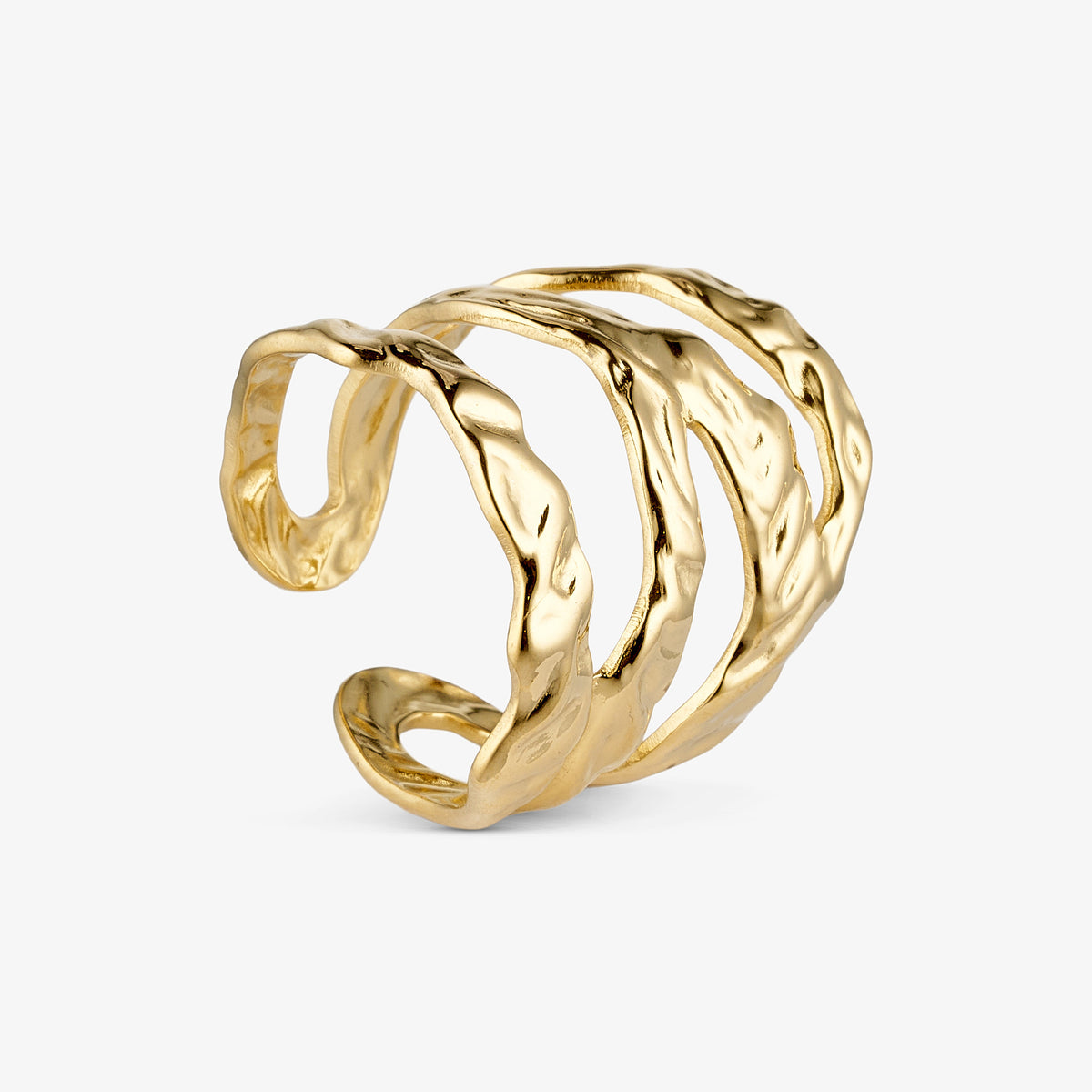 Wolff Jewelry Bastic Big Ring Ringe 18 karat guldbelagt