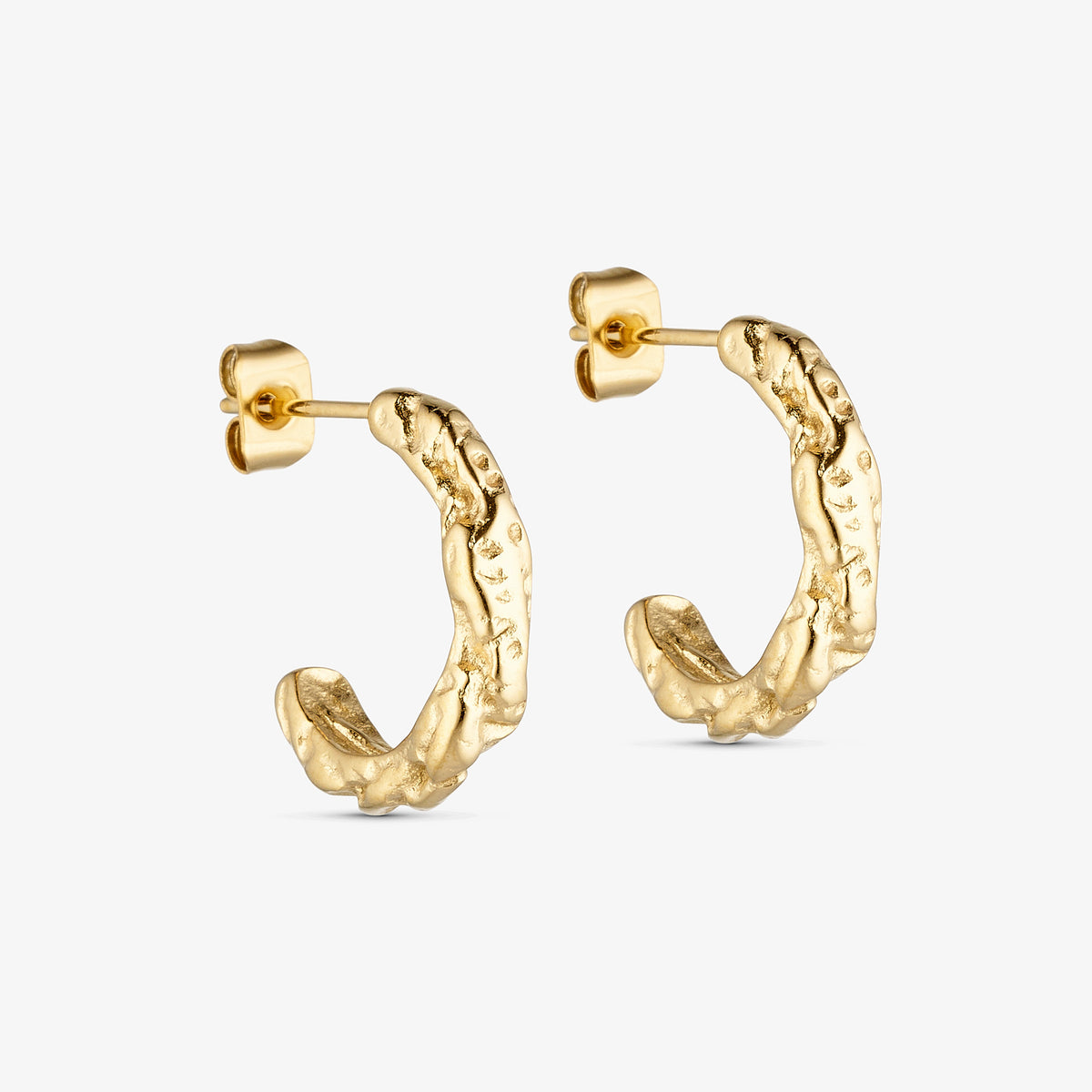 Wolff Jewelry Bastic Mini Hoops Øreringe 18 karat guldbelagt