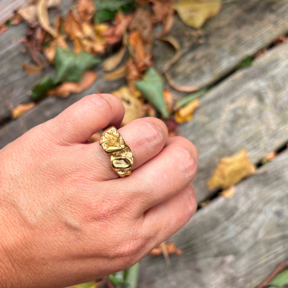 Wolff Jewelry Bastic Ring Ringe 18 karat guldbelagt