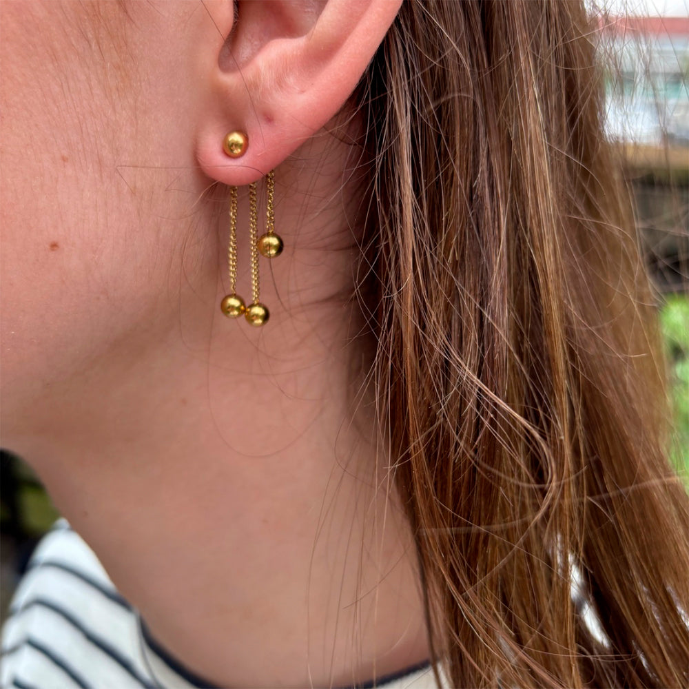 Wolff Jewelry Big Boble Earrings Øreringe 18 karat guldbelagt