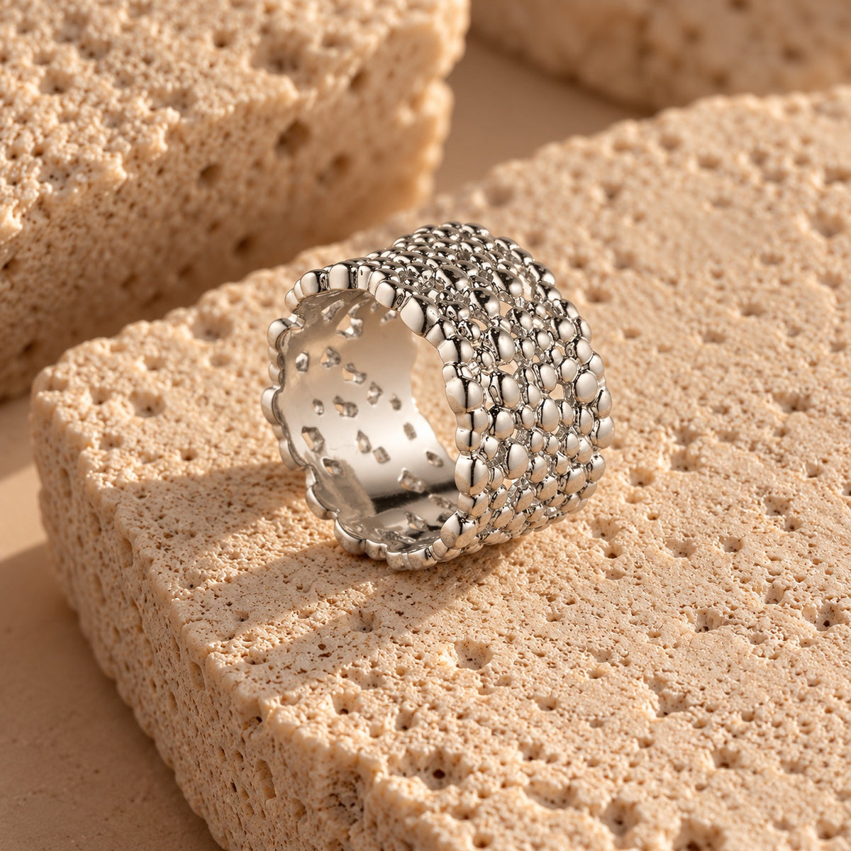 Wolff Jewelry Big Boble Ring Ringe Sølvfarvet