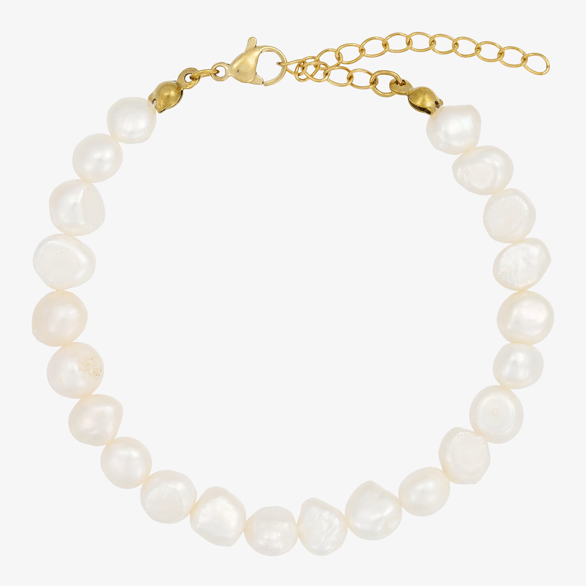 Wolff Jewelry Big Pearl Bracelet Armbånd 18 karat guldbelagt