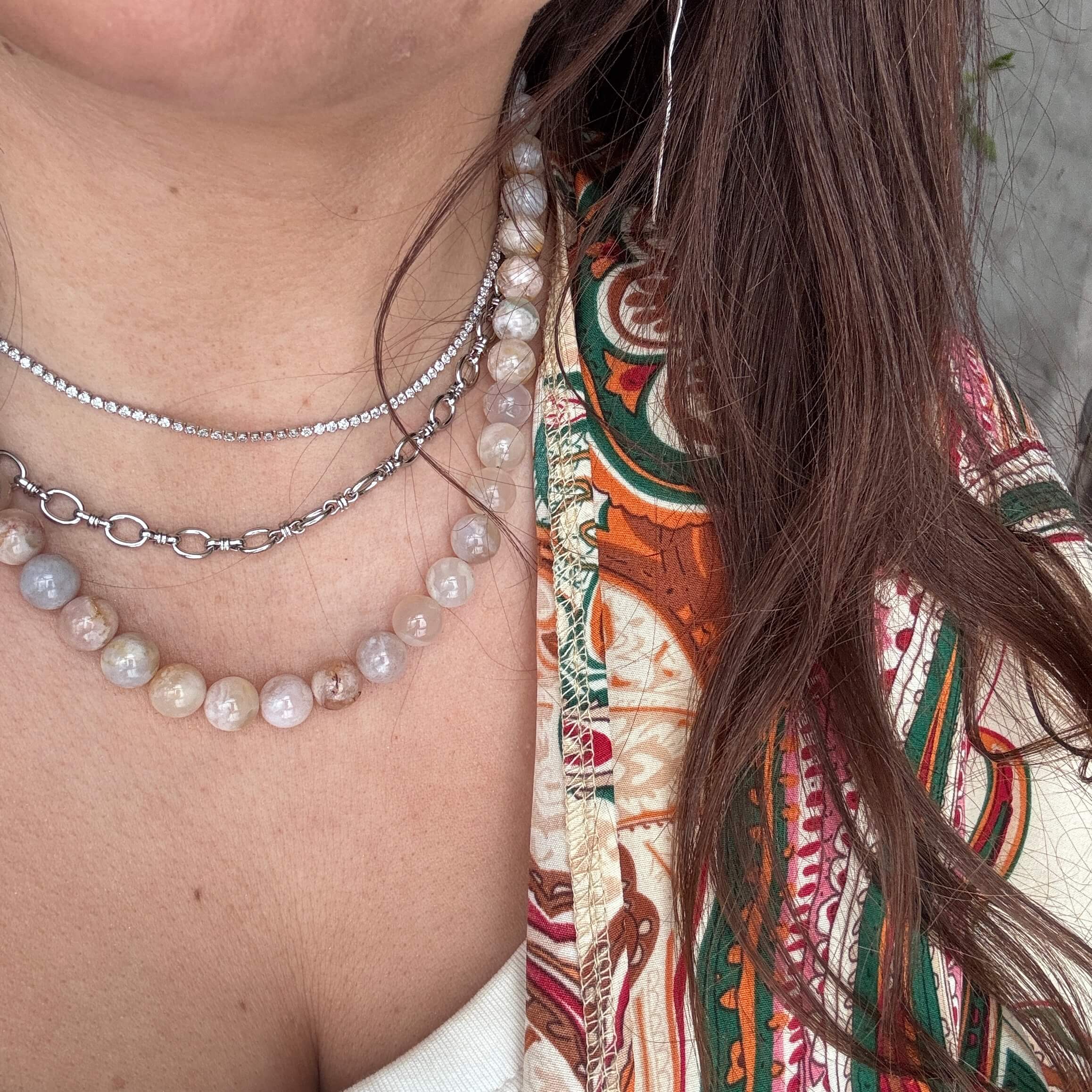 Wolff Jewelry Boble Chain Necklace Halskæder Sølvfarvet