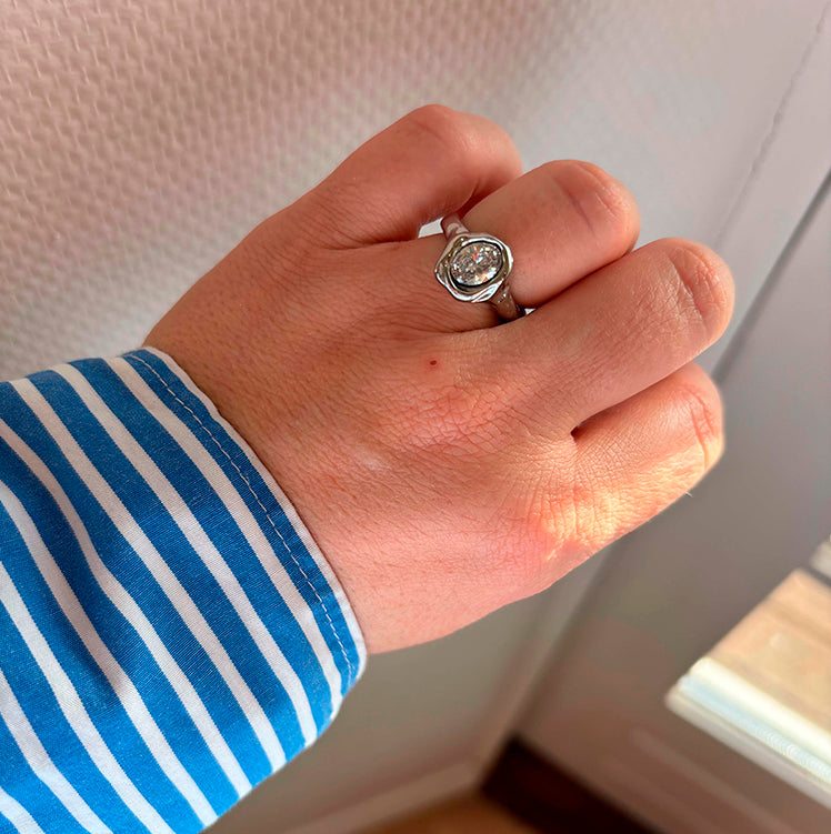 Wolff Jewelry Boble Crystal Ring Ringe Sølvfarvet