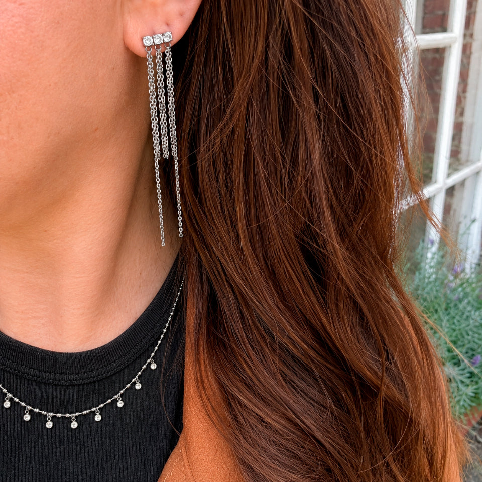Wolff Jewelry Braza Chain Earring Øreringe Sølvfarvet