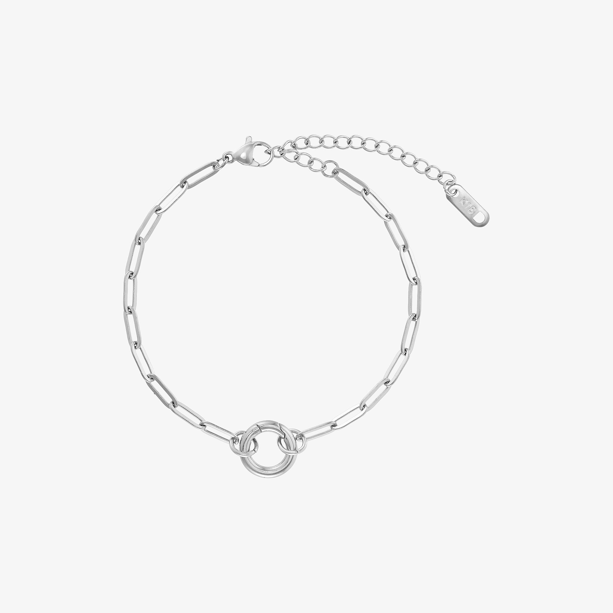 Wolff Jewelry Chain Coin Charm Bracelet Armbånd Sølvfarvet