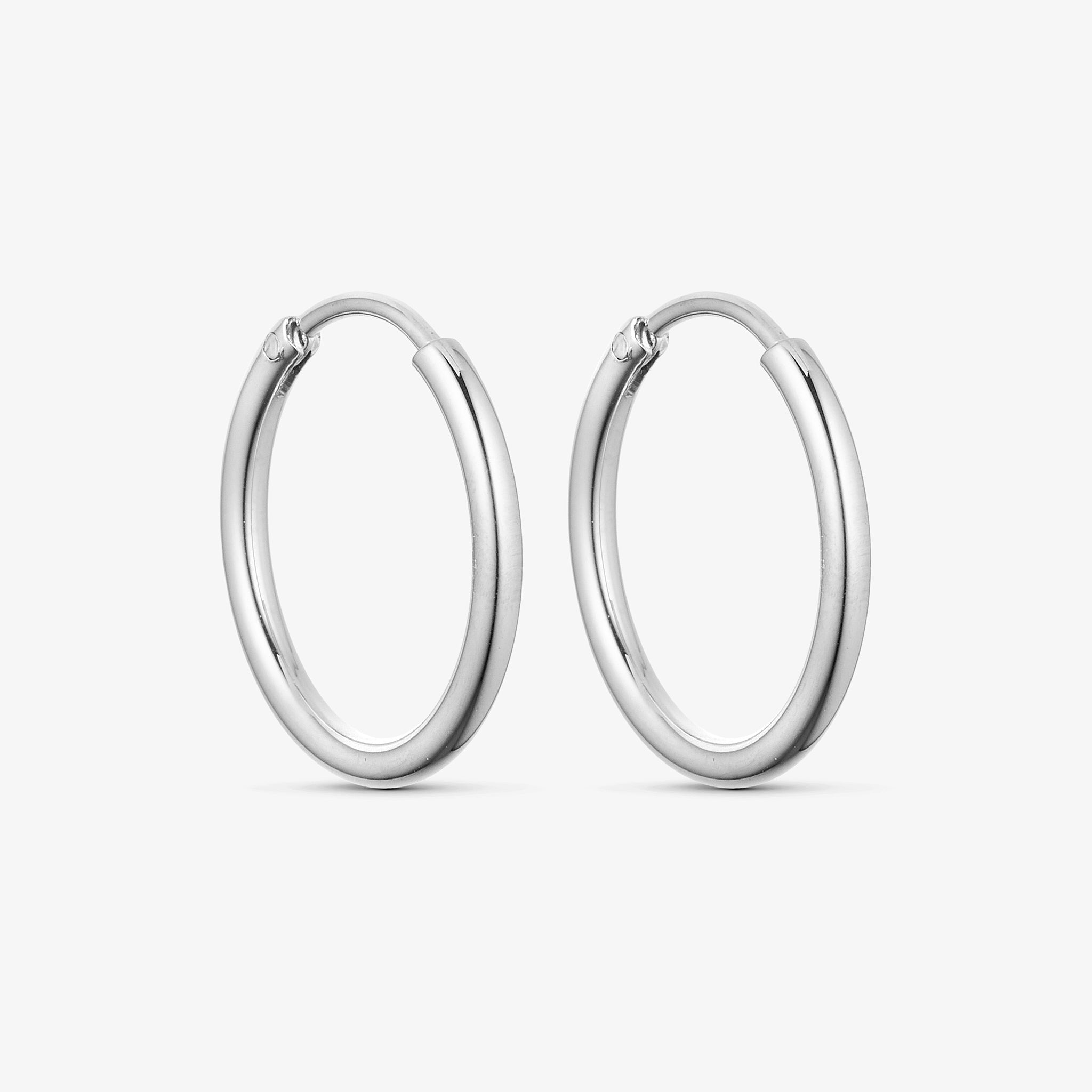 Wolff Jewelry Classic Hoops 20 mm Øreringe Sølvfarvet