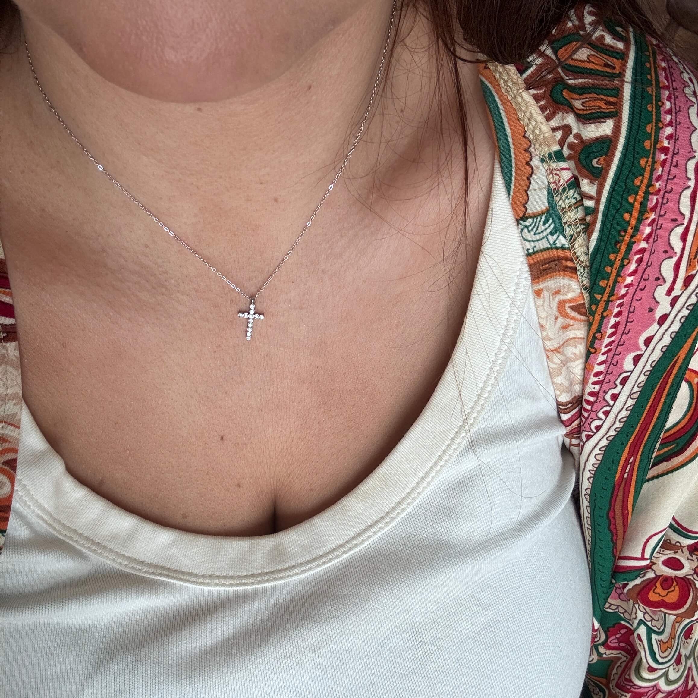 Wolff Jewelry Crossy Necklace Halskæder Sølvfarvet