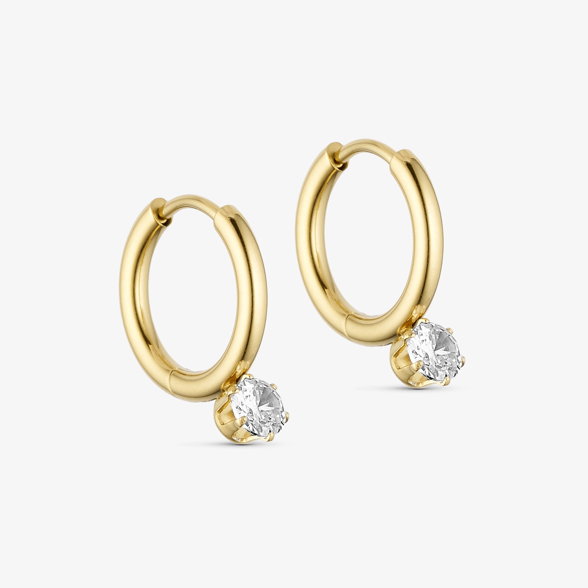 Wolff Jewelry Crystal Earring Øreringe 18 karat guldbelagt