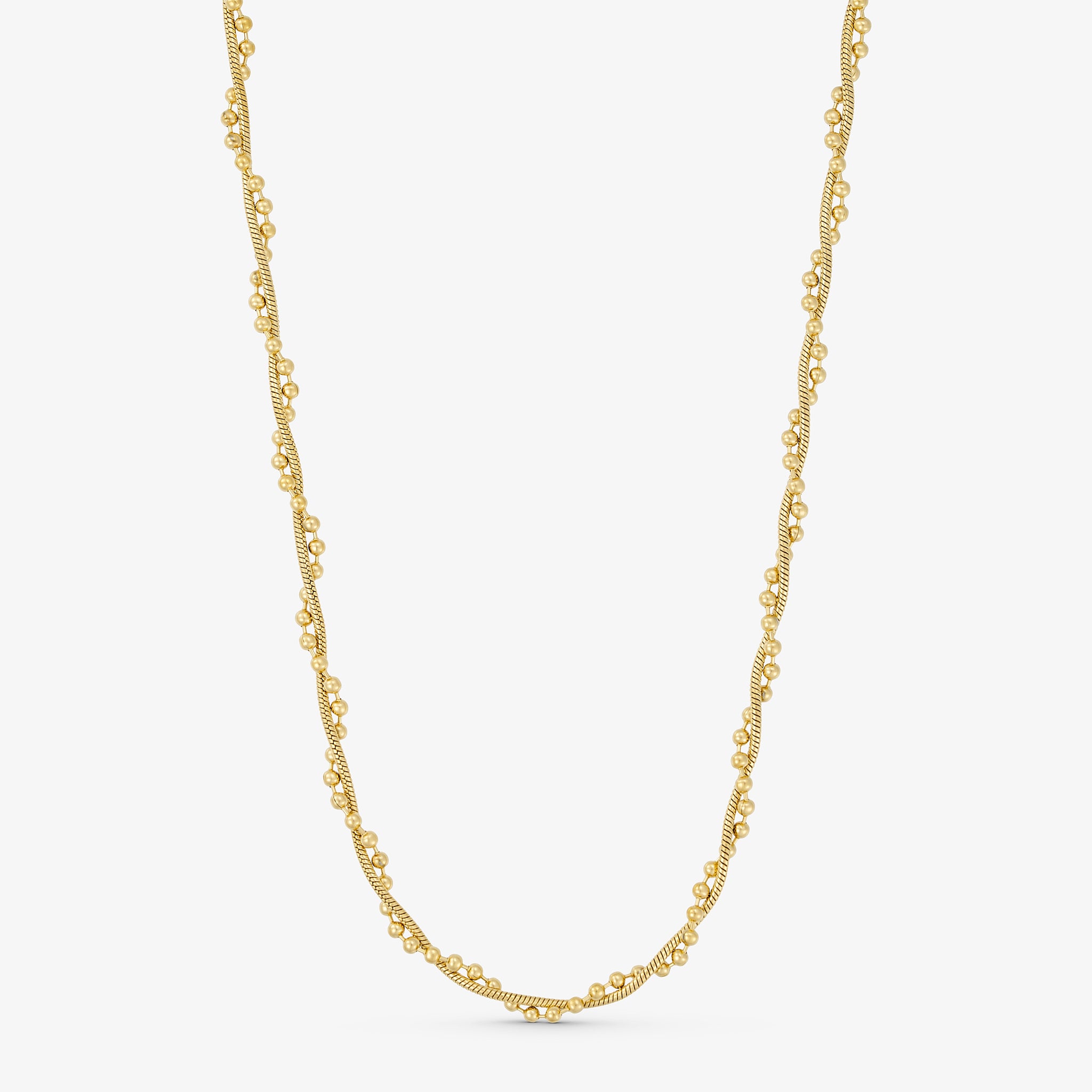 Wolff Jewelry Double Boble Necklace Halskæder 18 karat guldbelagt