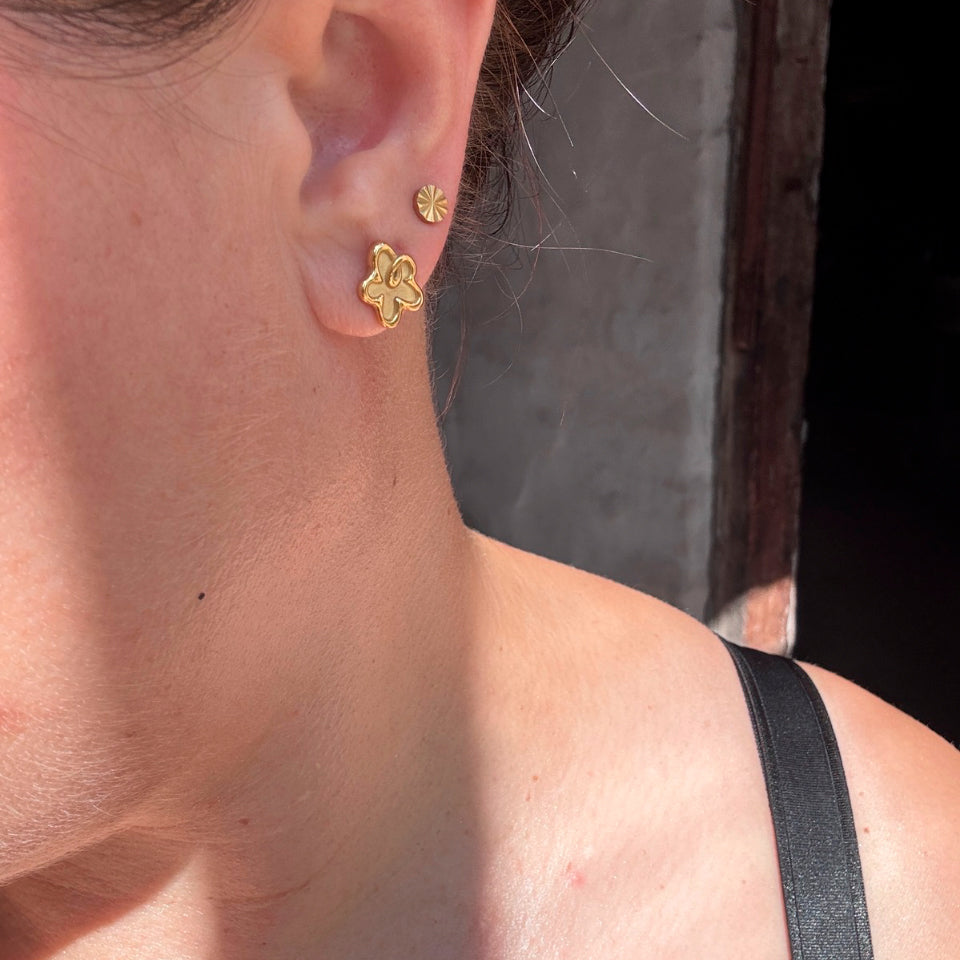 Wolff Jewelry Floral Earring Øreringe 18 karat guldbelagt