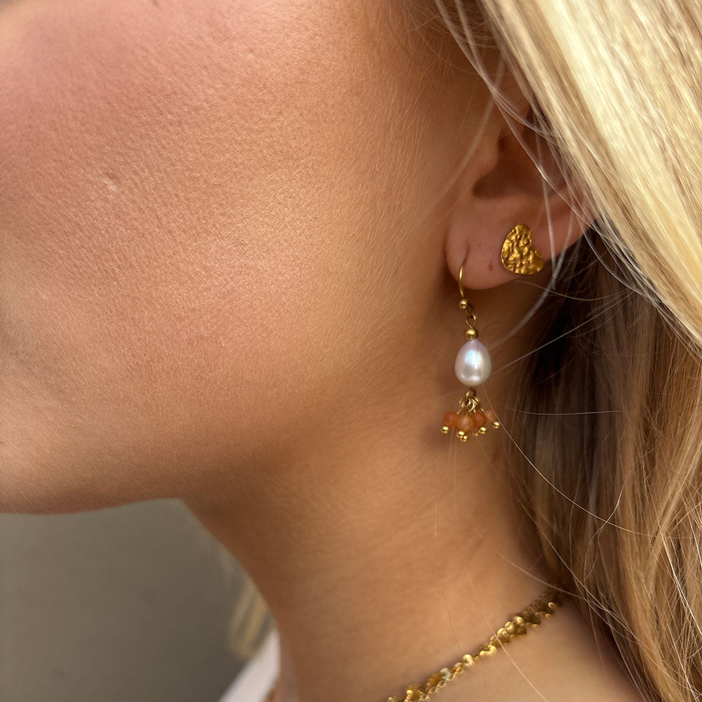 Wolff Jewelry Flory Pearl Earring Øreringe Fersken