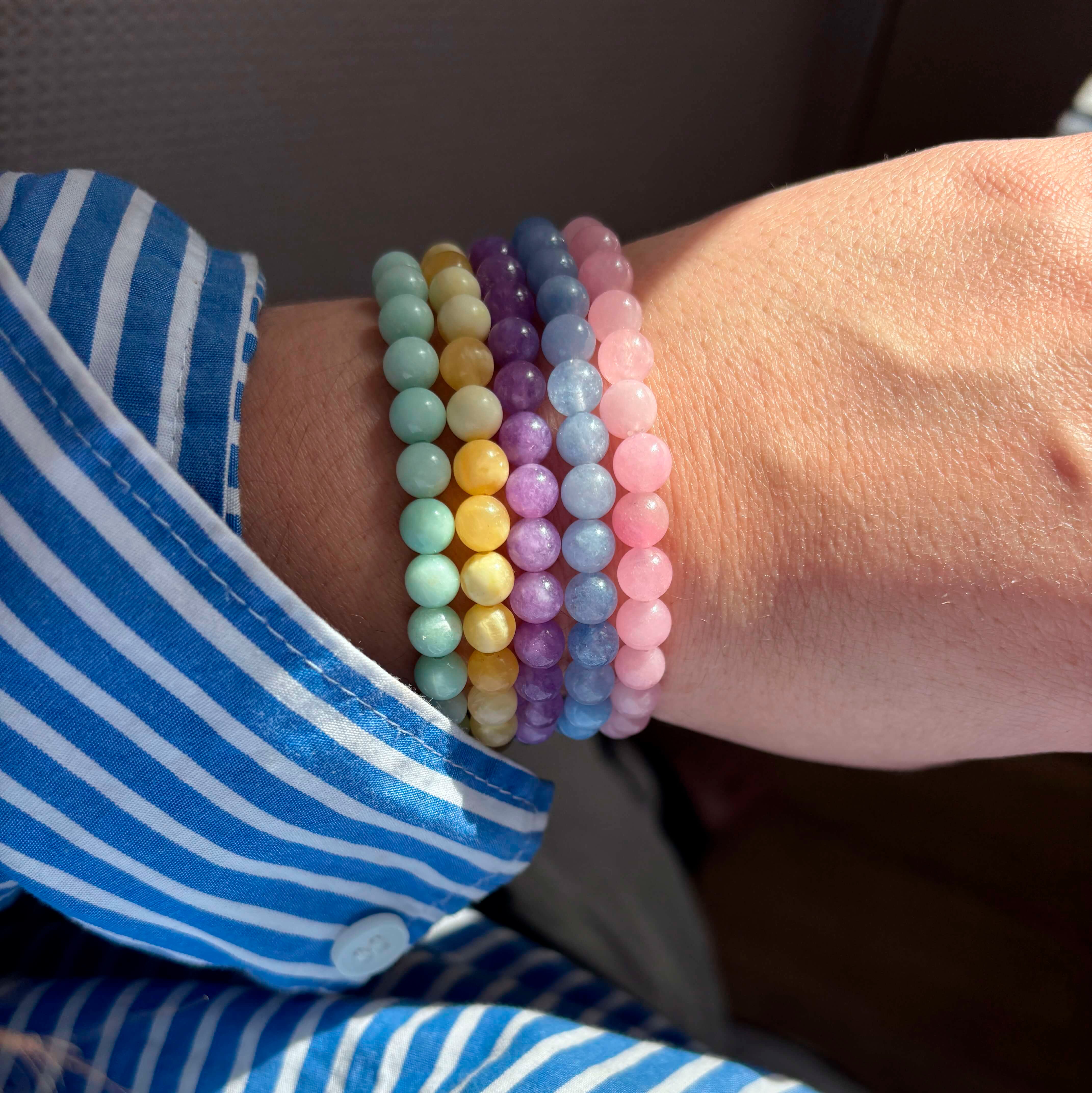 Wolff Jewelry Jalle Pearl Bracelet Armbånd Lyseblå