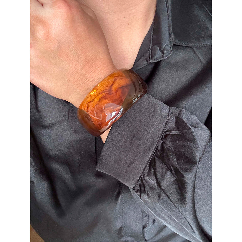 Wolff Jewelry Java Bangle Armbånd Burned Brown