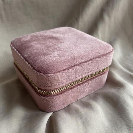 Wolff Jewelry Jewelry Square Box w. mirror Smykkeskrin Dusty Pink