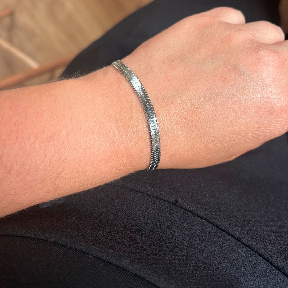 Wolff Jewelry Kleo Big bracelet 5mm Armbånd Sølvfarvet