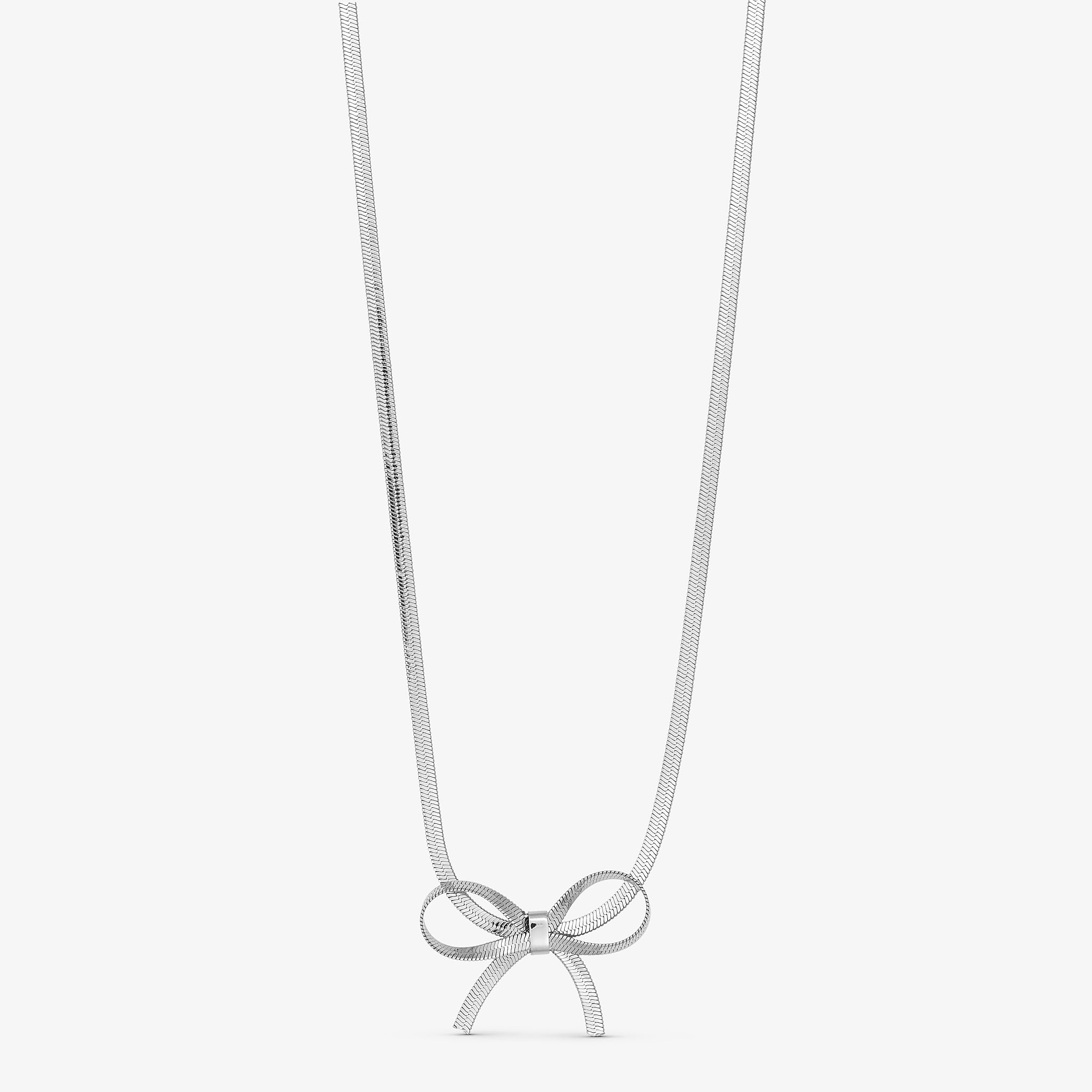 Wolff Jewelry Kleo Bow Necklace 2mm Halskæder Sølvfarvet