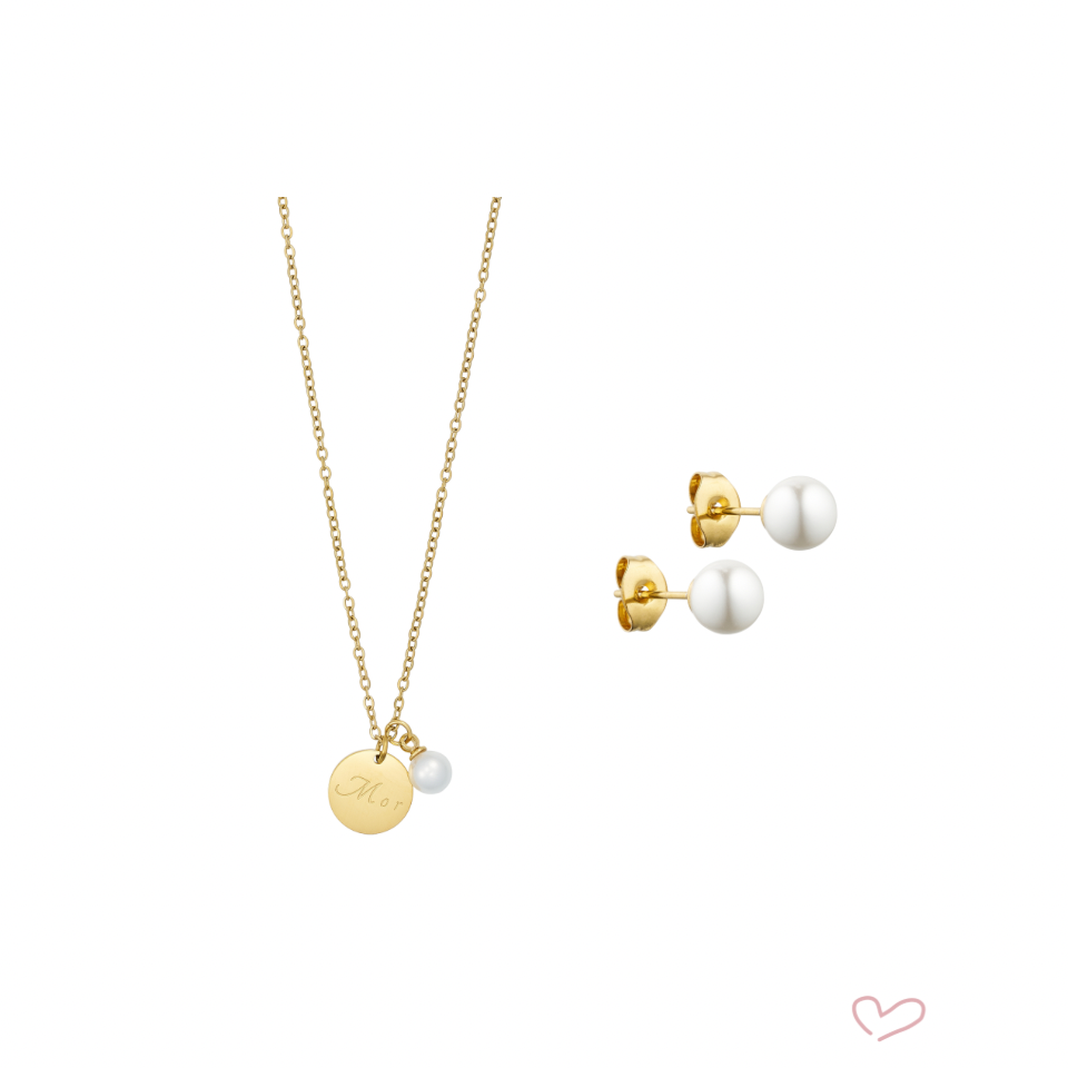 MOR necklace + Pretty Pearl Earring