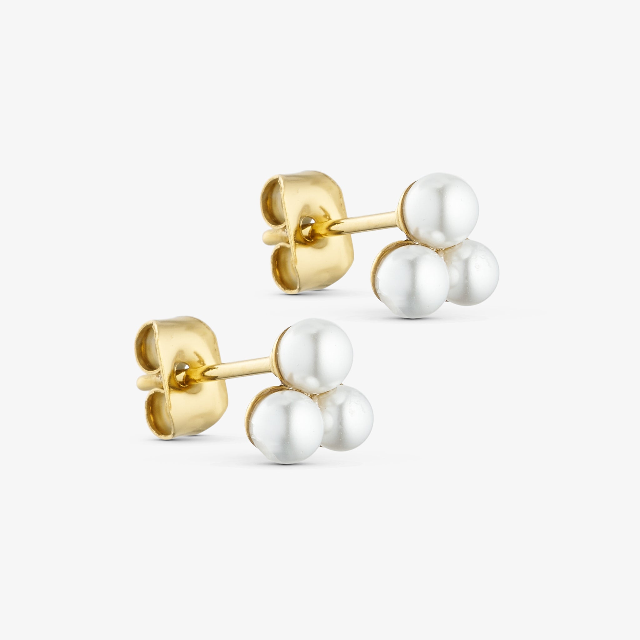 Wolff Jewelry Laura Mini Pearl Earstud Øreringe 18 karat guldbelagt