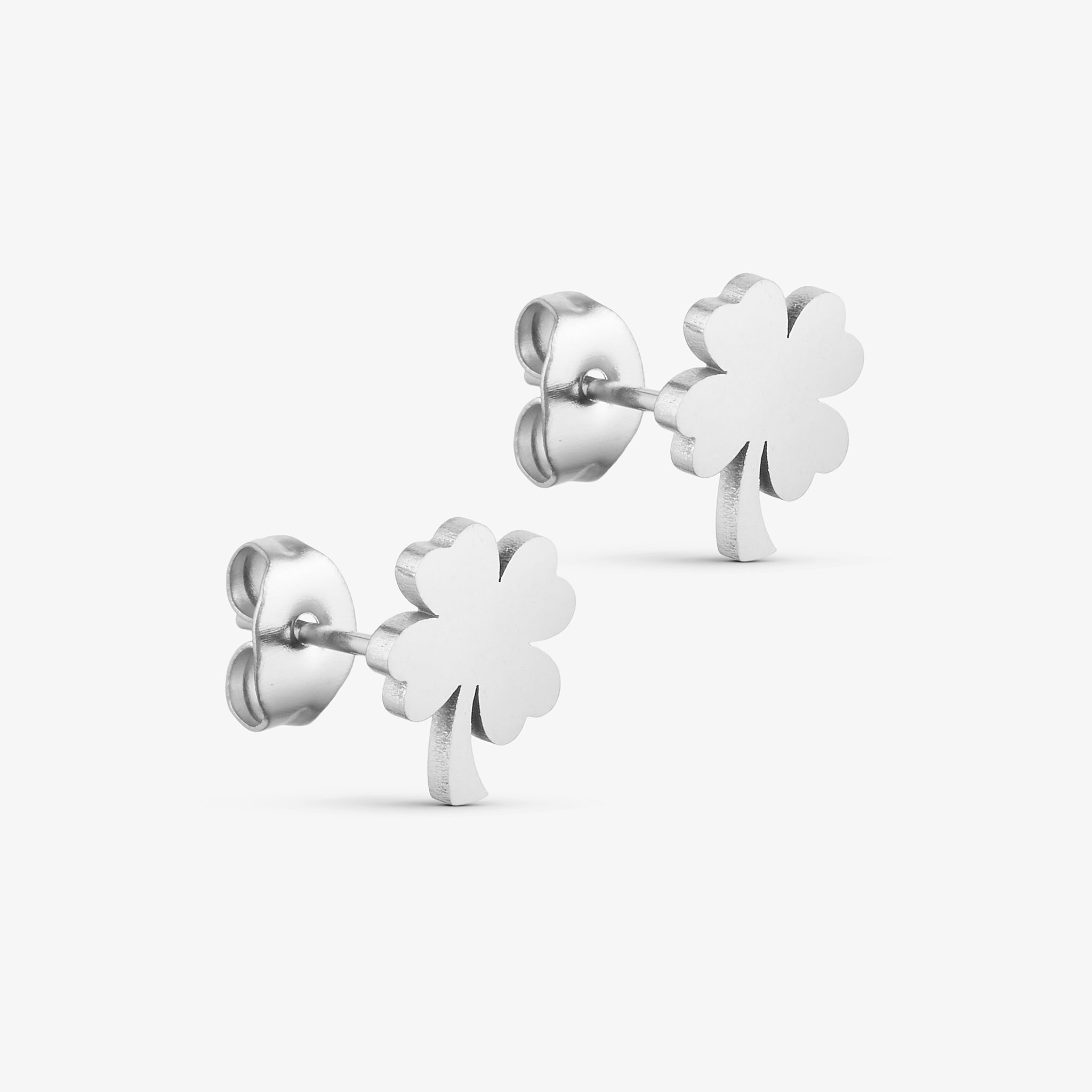 Wolff Jewelry Lucky Stud Øreringe Sølvfarvet