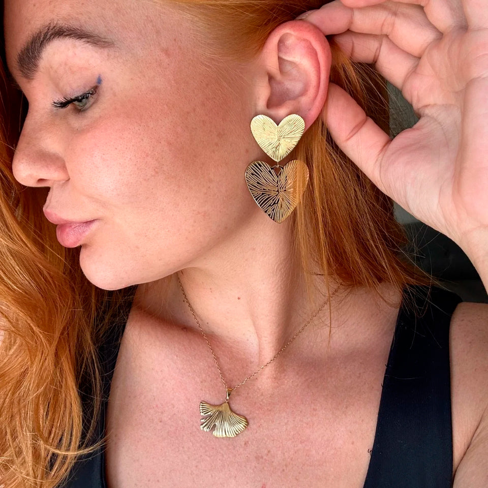Wolff Jewelry Luna Big Earrings Øreringe 18 karat guldbelagt