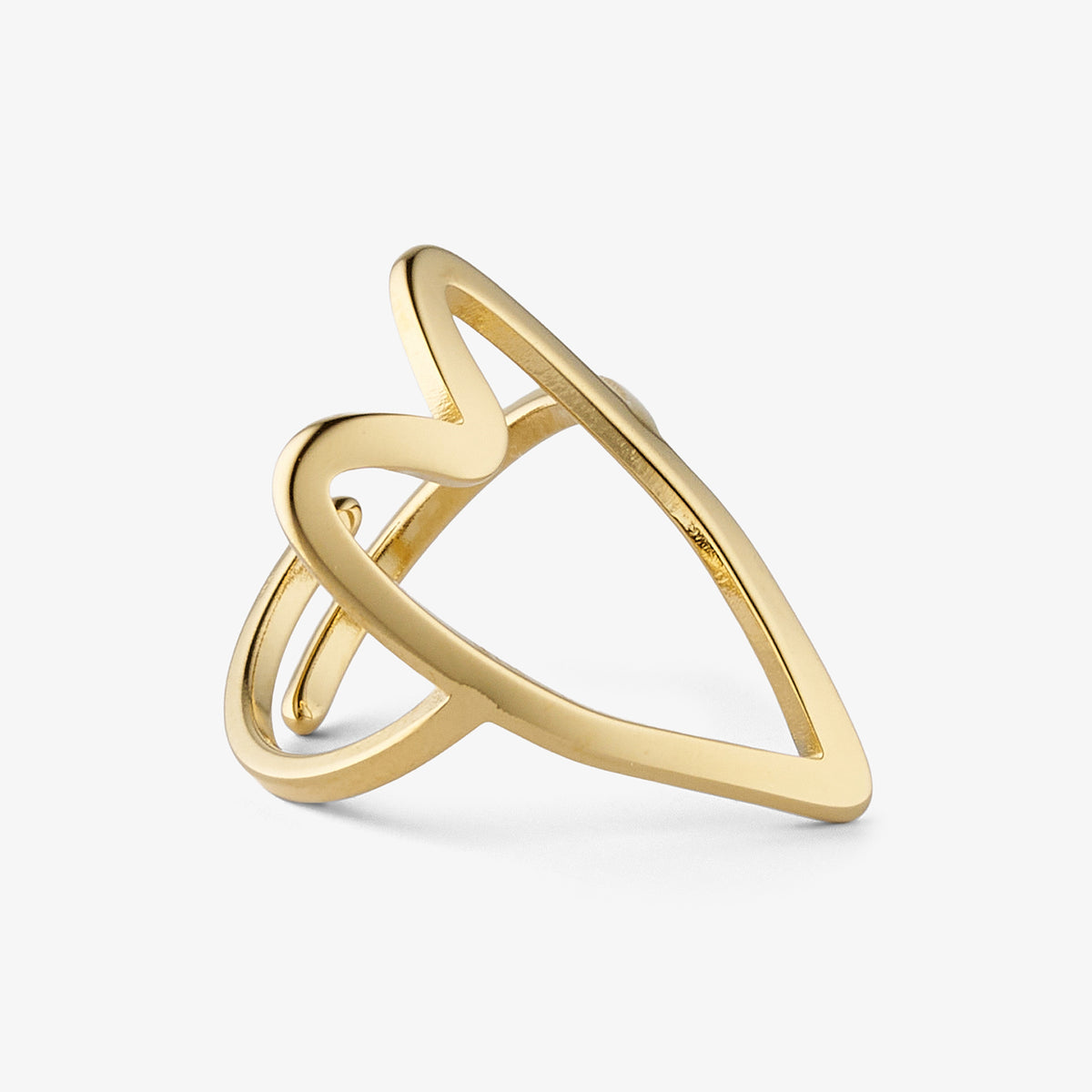 Wolff Jewelry Luna Big Ring Ringe 18 karat guldbelagt