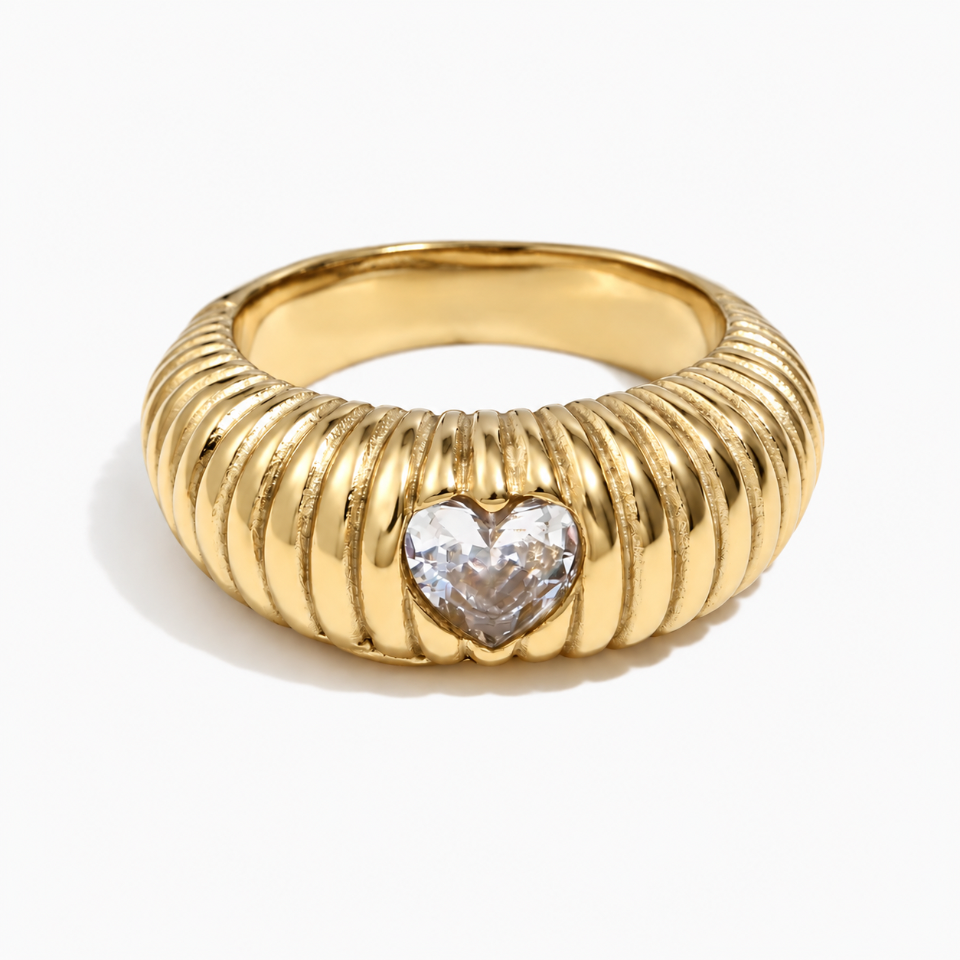 Wolff Jewelry Luna Ring Ringe 18 karat guldbelagt