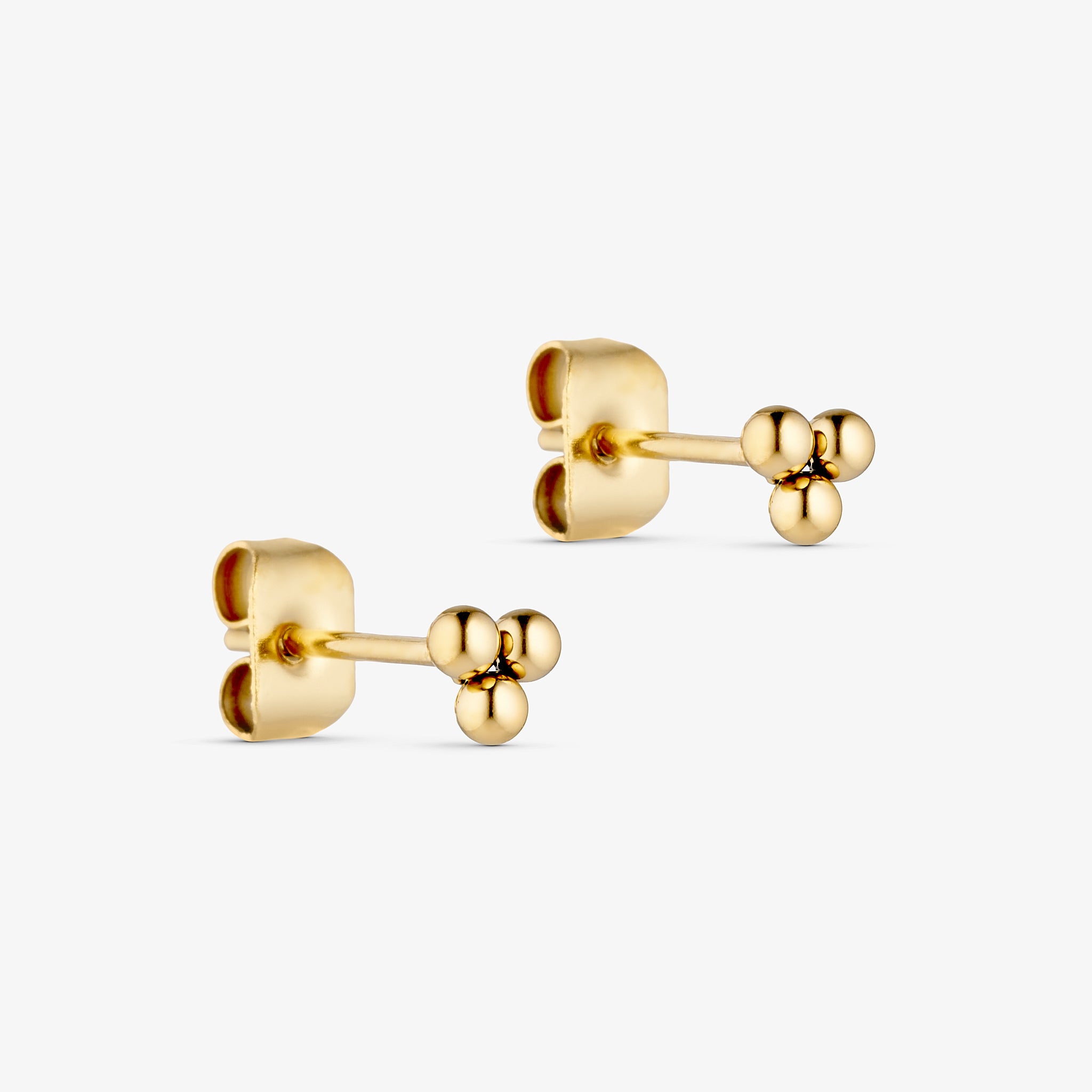 Wolff Jewelry Mini Boble Earstuds 2mm Øreringe 18 karat guldbelagt