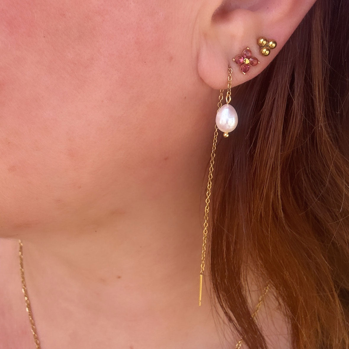 Wolff Jewelry Mini Boble Earstuds 3mm Øreringe 18 karat guldbelagt