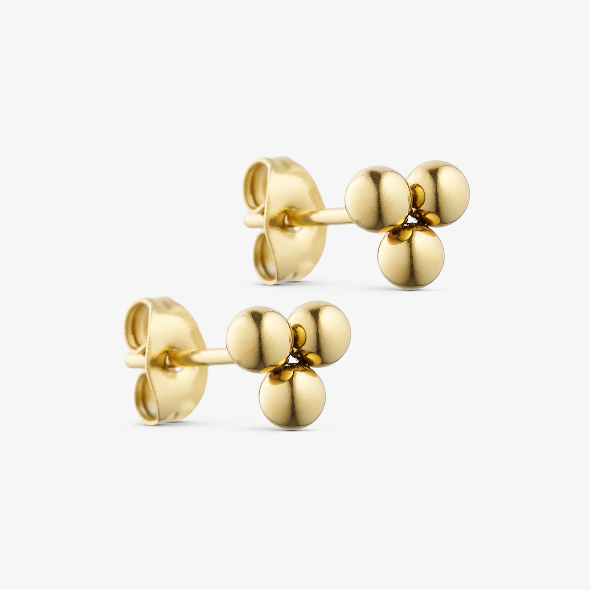 Wolff Jewelry Mini Boble Earstuds 5mm Øreringe 18 karat guldbelagt