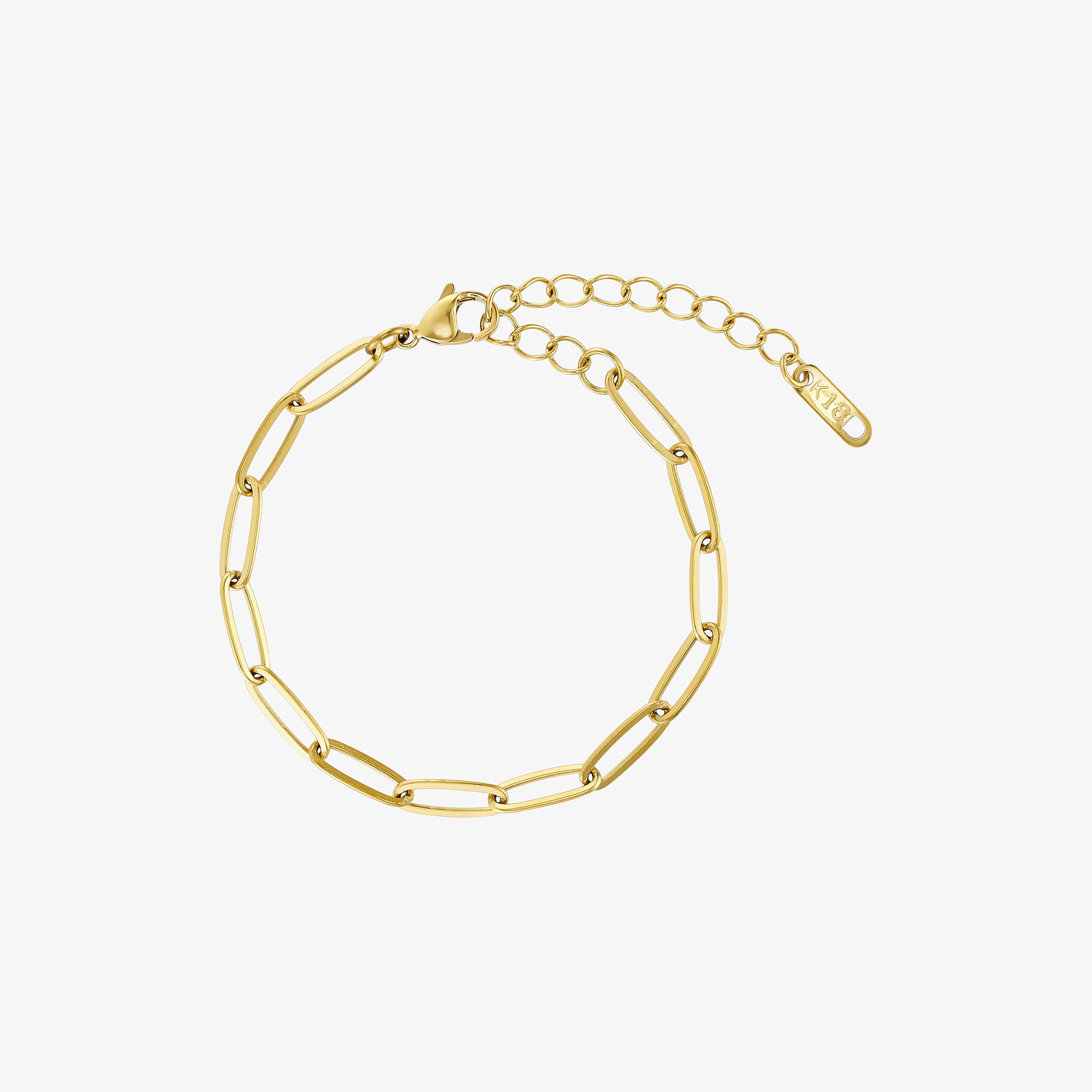 Wolff Jewelry Mini Chain Charm Bracelet Armbånd 18 karat guldbelagt