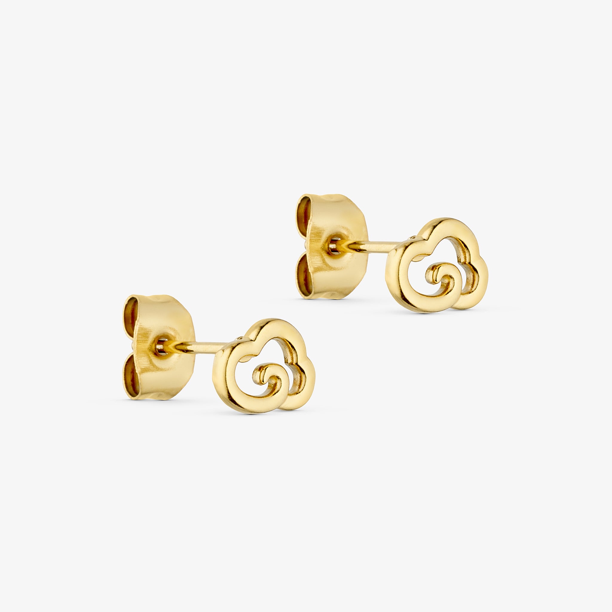 Wolff Jewelry Open Cloud Earstud Øreringe 18 karat guldbelagt