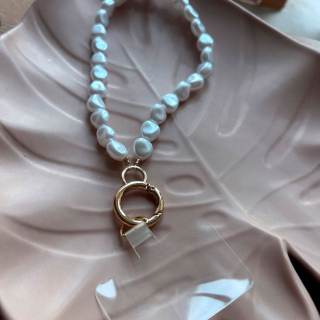 Wolff Jewelry Pearl Phone Chain Tilbehør Hvid