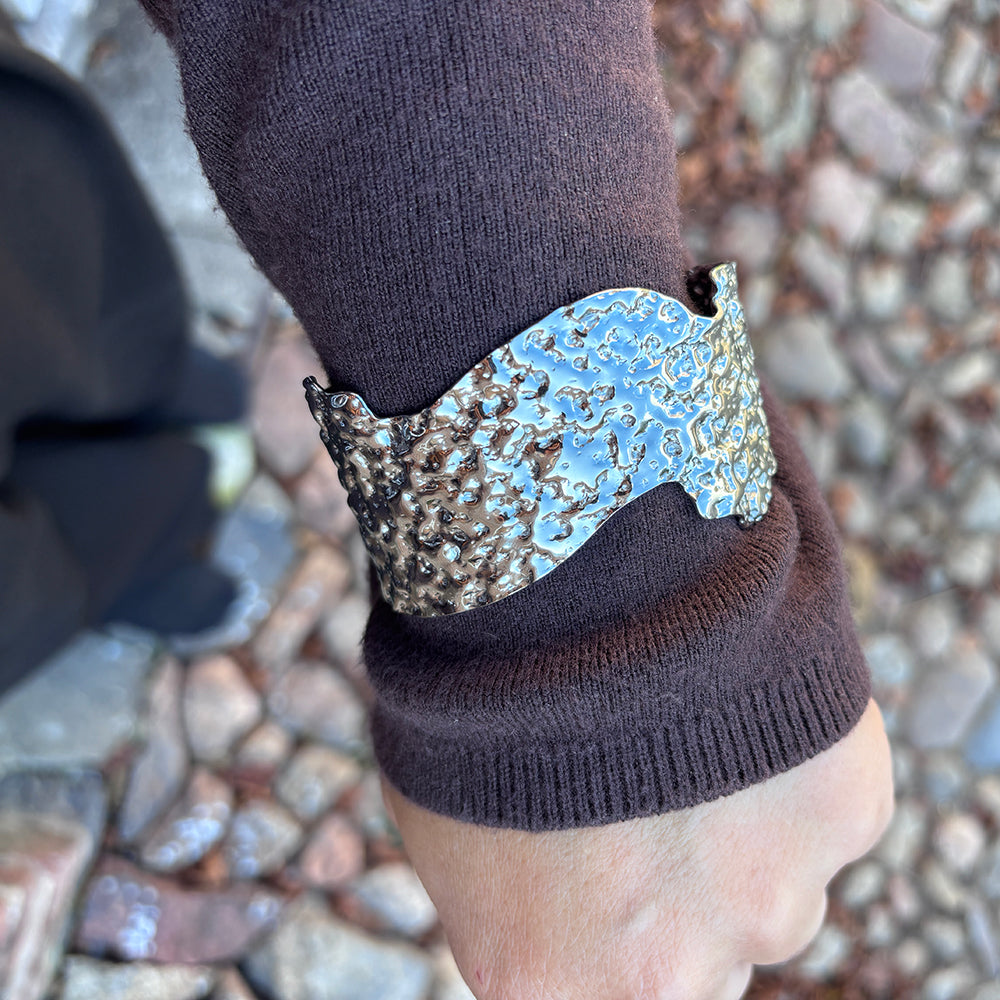 Wolff Jewelry Rustic Big Bangle Armbånd Sølvfarvet