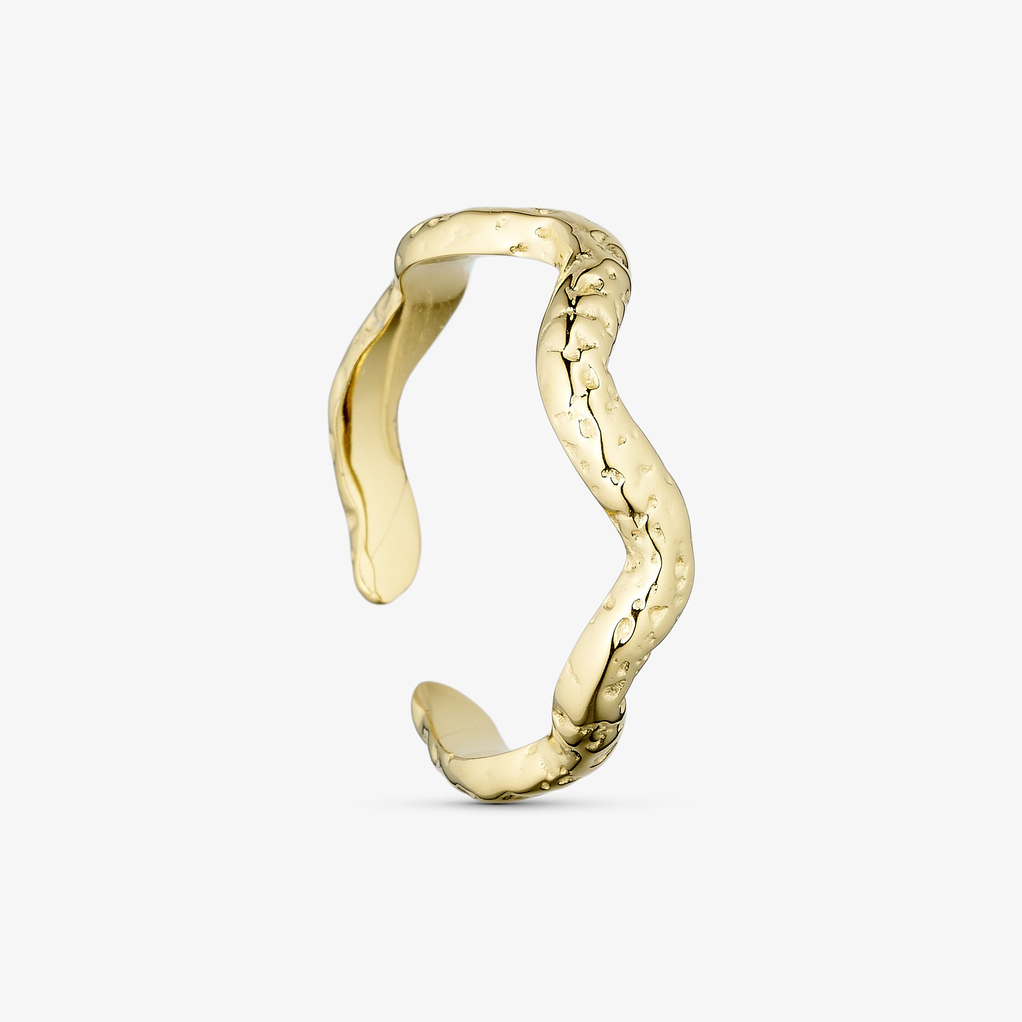 Wolff Jewelry Rustic Wave Ring Ringe 18 karat guldbelagt