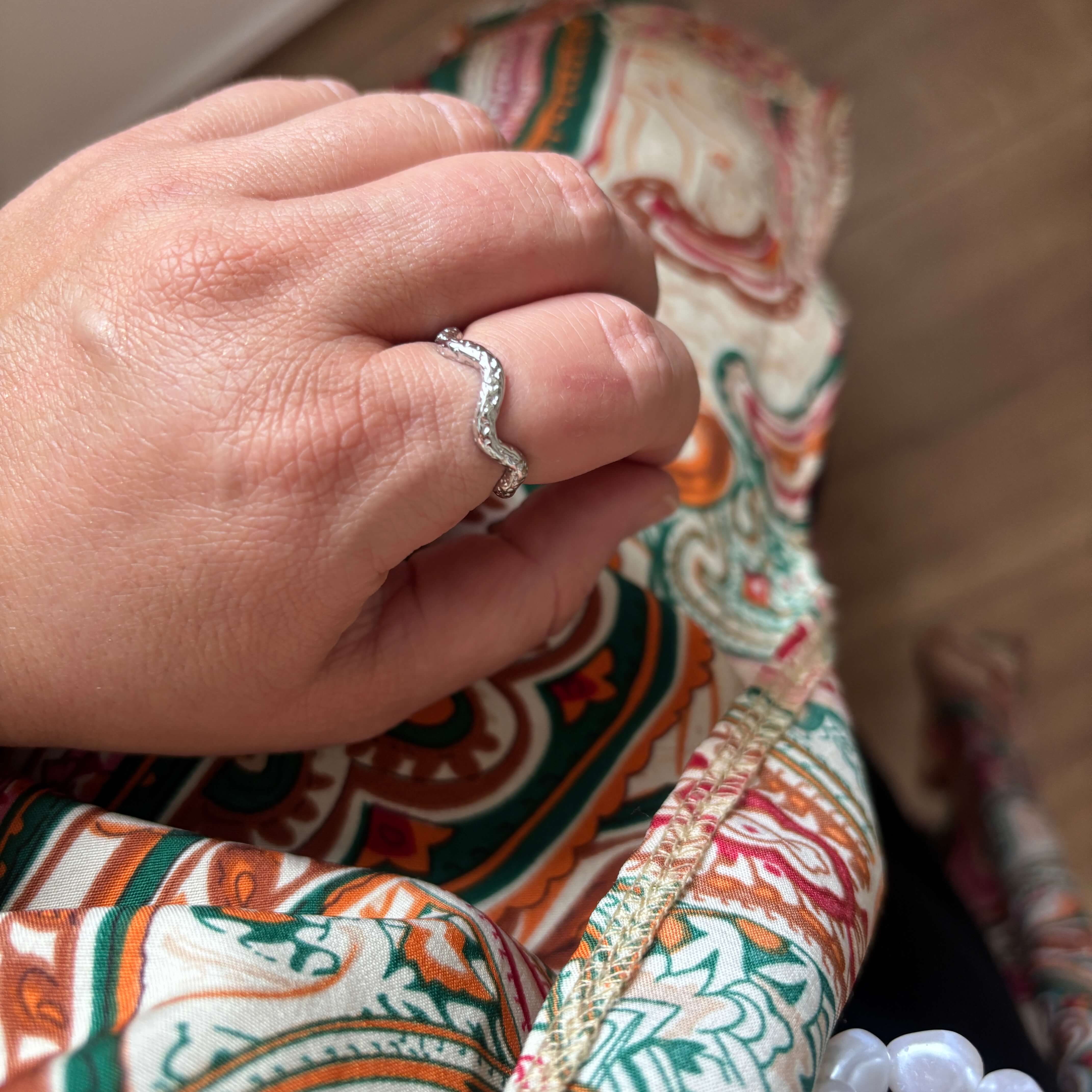 Wolff Jewelry Rustic Wave Ring Ringe Sølvfarvet