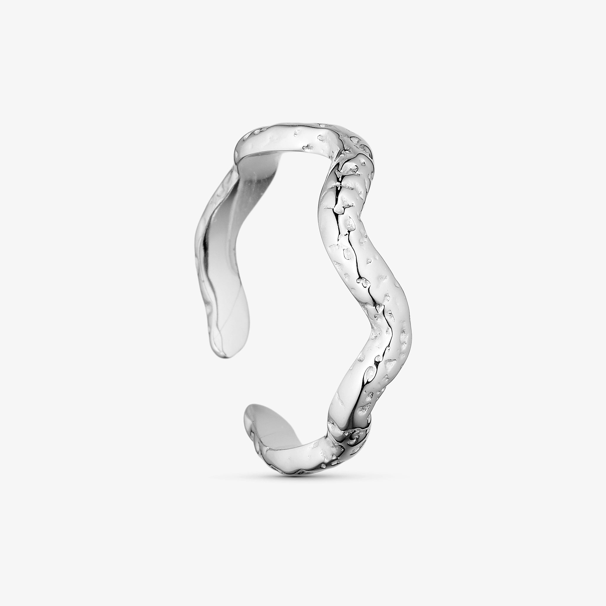 Wolff Jewelry Rustic Wave Ring Ringe Sølvfarvet