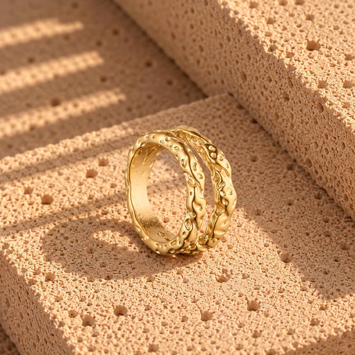 Wolff Jewelry Rusty Big Ring 18 karat guldbelagt