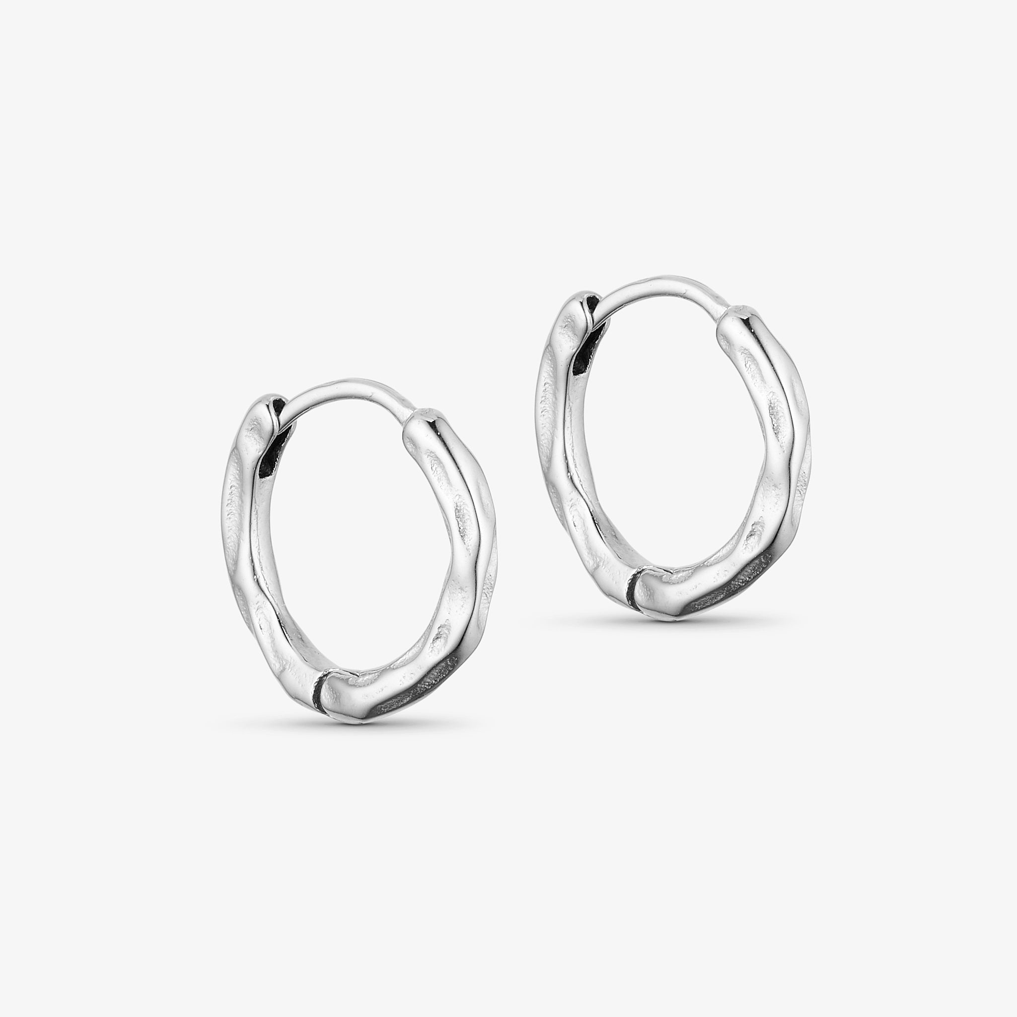 Wolff Jewelry Rusty Mini Hoops 15mm Øreringe Sølvfarvet