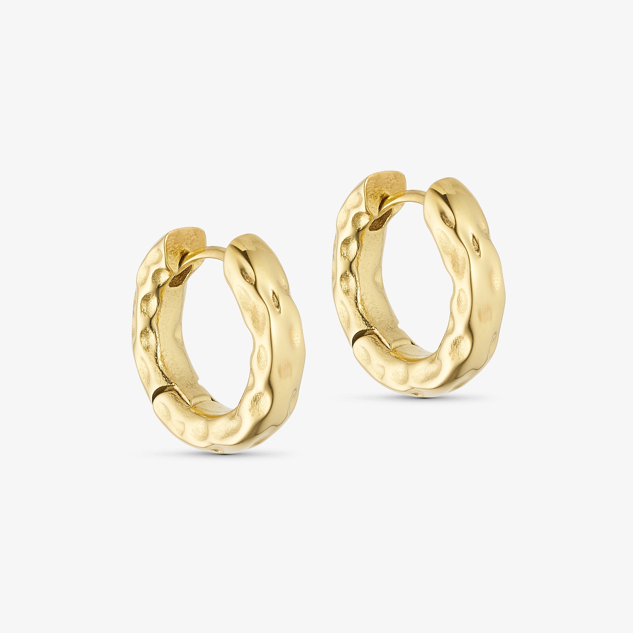 Wolff Jewelry Rusty Mini Hoops 19mm Øreringe 18 karat guldbelagt