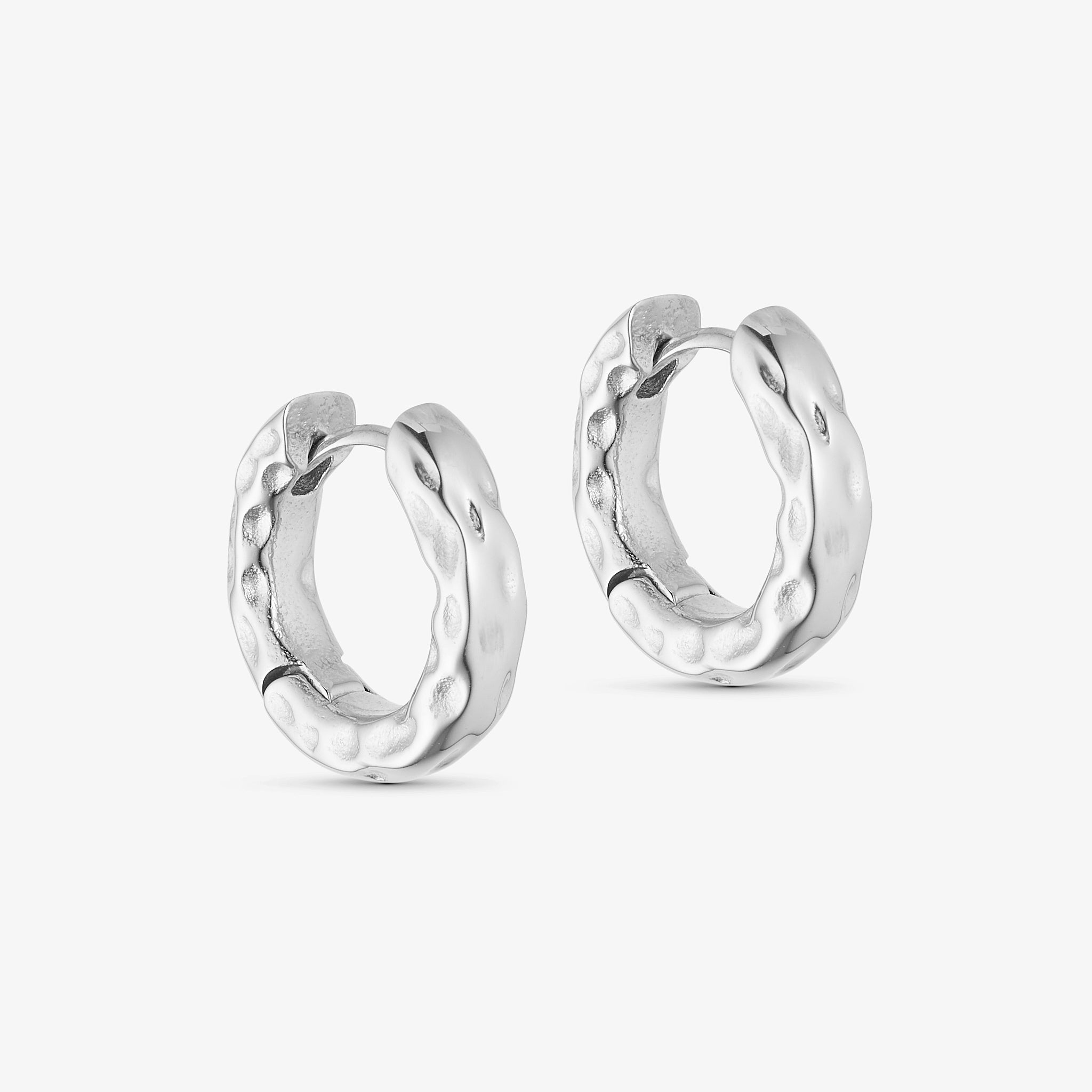 Wolff Jewelry Rusty Mini Hoops 19mm Øreringe Sølvfarvet