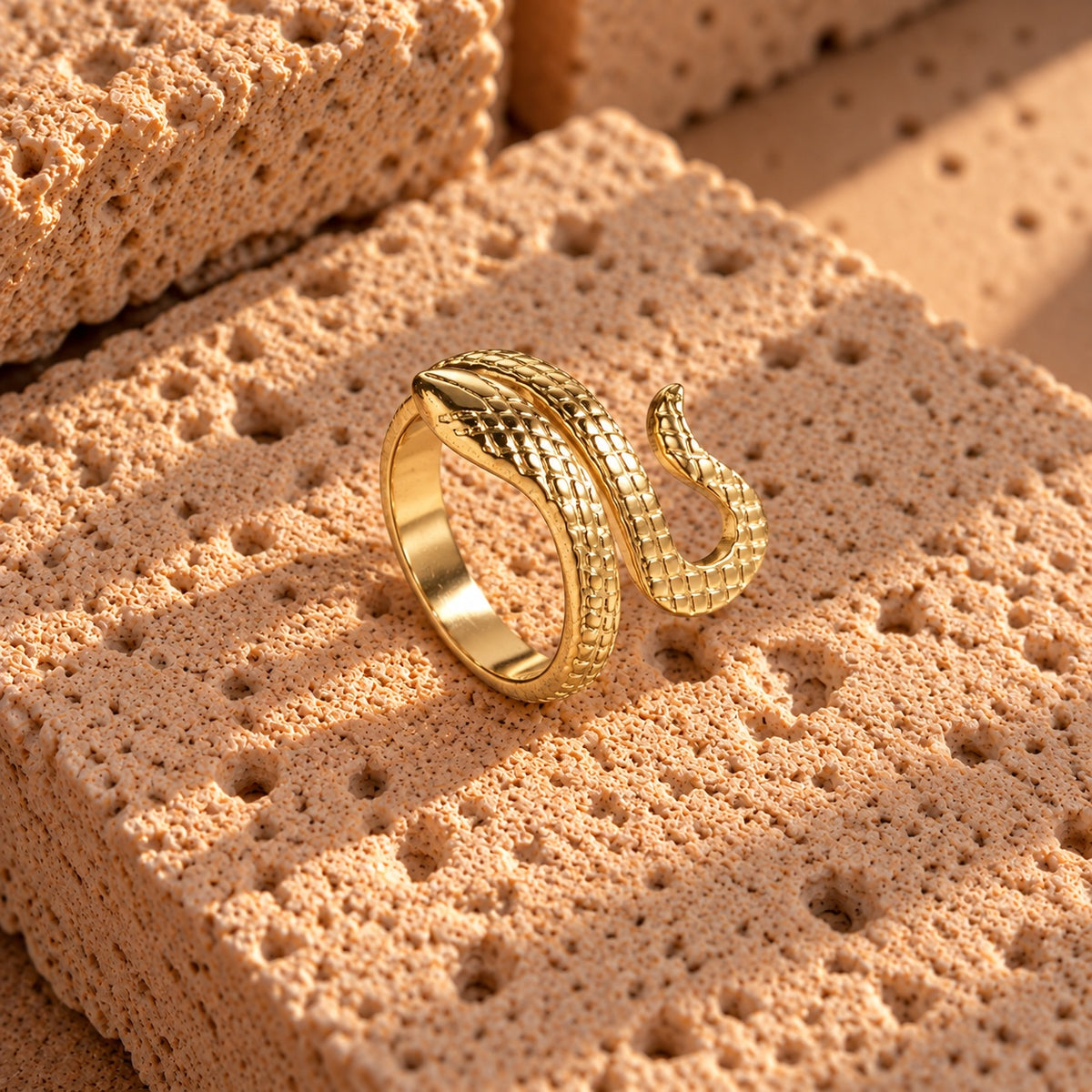 Wolff Jewelry Snake Ring Ringe 18 karat guldbelagt