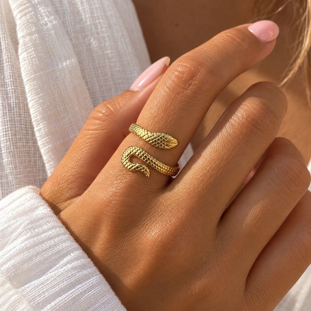 Wolff Jewelry Snake Ring Ringe 18 karat guldbelagt