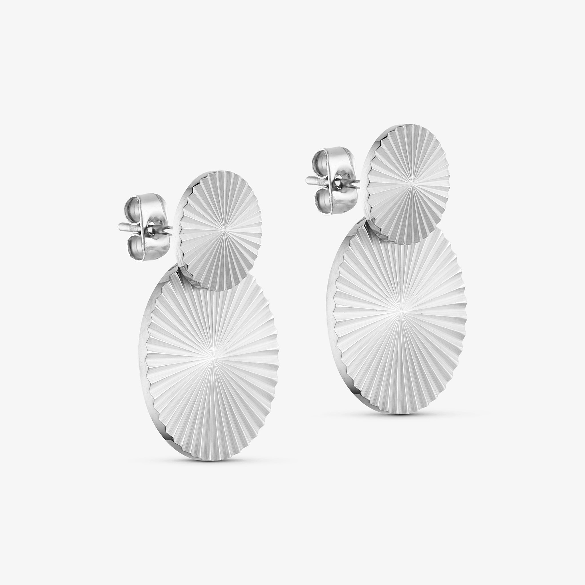 Wolff Jewelry Sunny Back Earring Øreringe Sølvfarvet