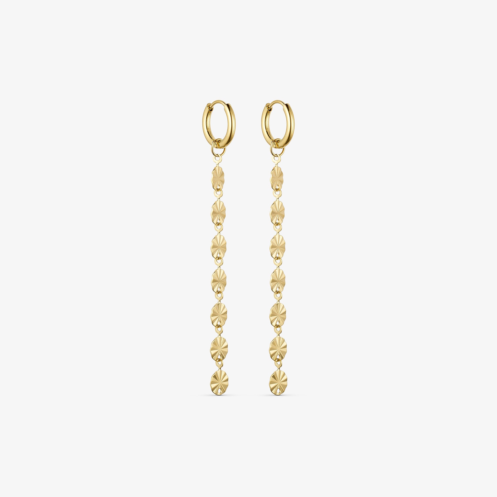Wolff Jewelry Sunny Chain Earring Øreringe 18 karat guldbelagt