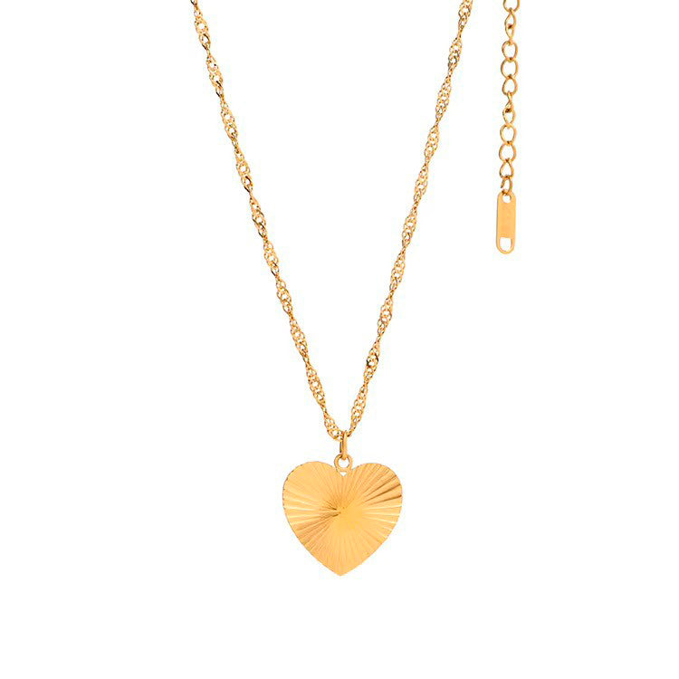 Wolff Jewelry Sunny Heart Necklace Halskæder 18 karat guldbelagt