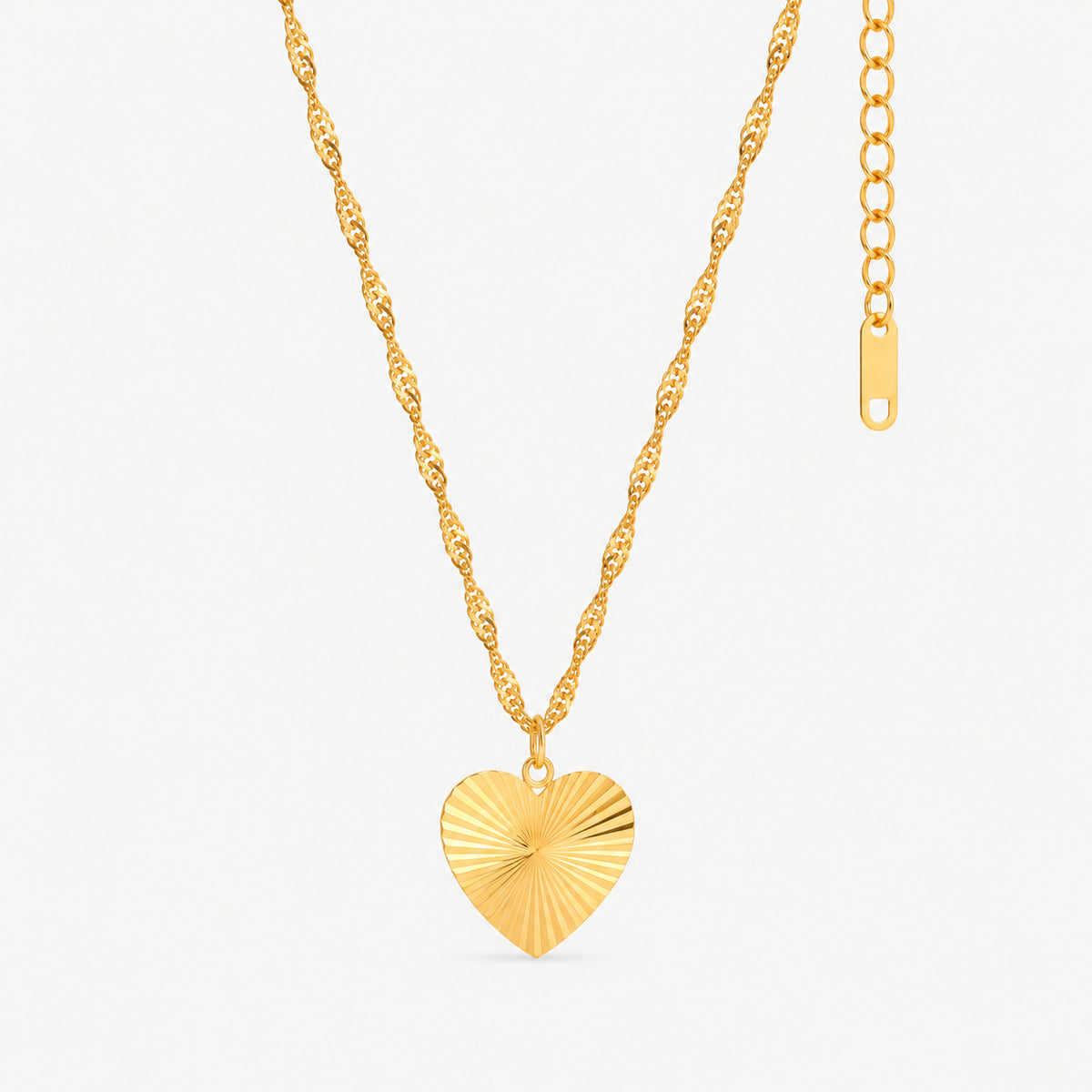 Wolff Jewelry Sunny Heart Necklace Halskæder 18 karat guldbelagt