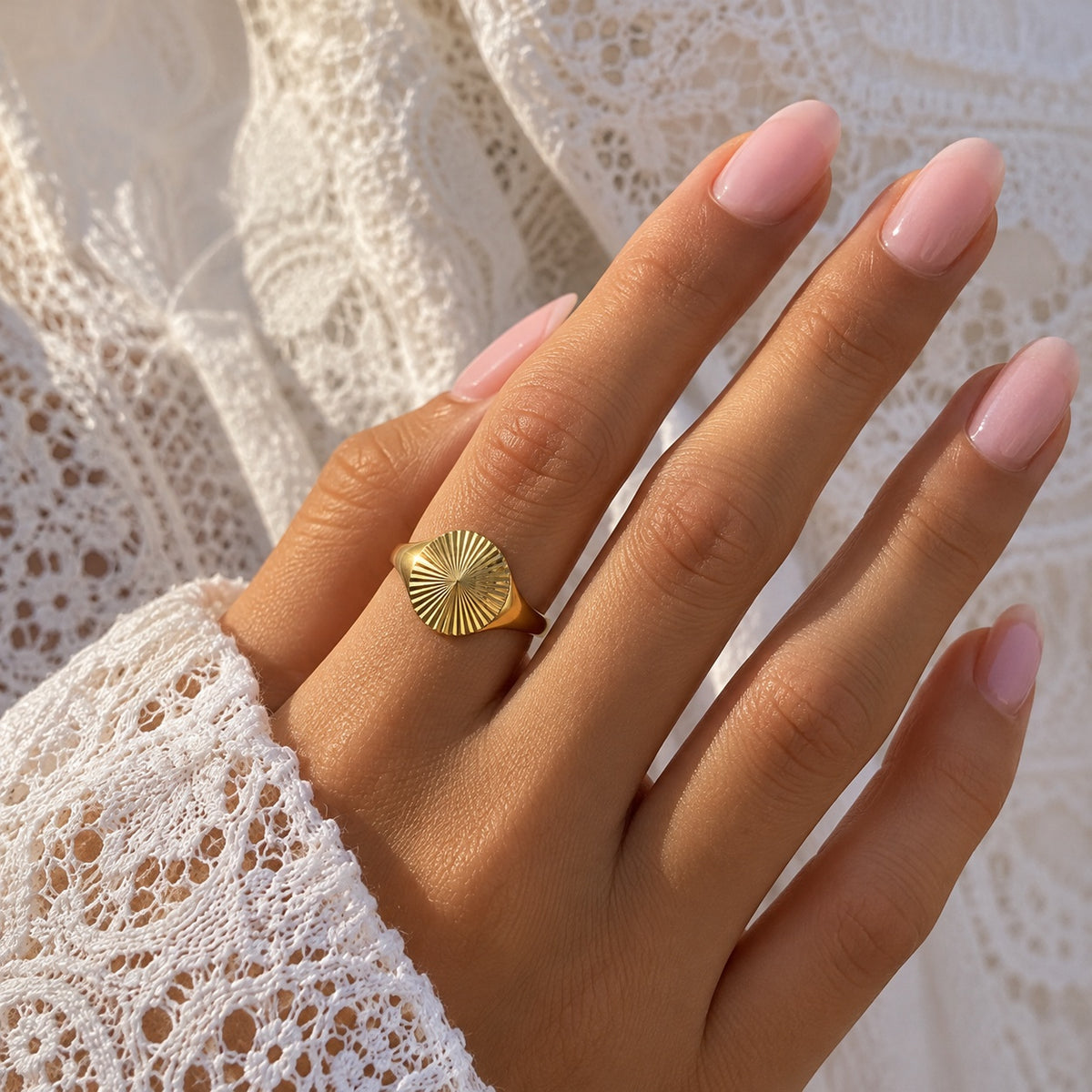 Wolff Jewelry Sunny Mini Ring Ringe 18 karat guldbelagt