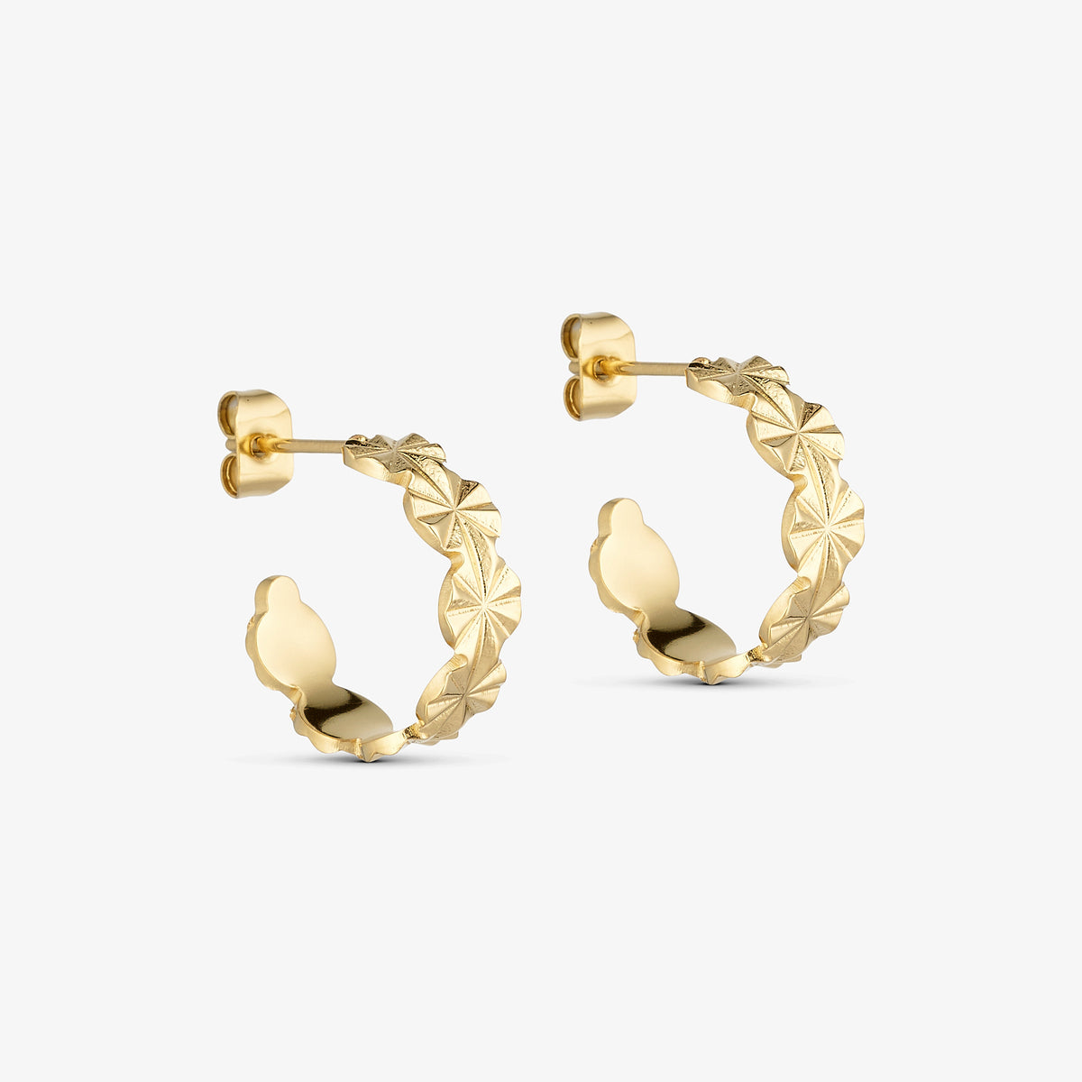 Wolff Jewelry Sunny Petit Hoops 15mm Øreringe 18 karat guldbelagt